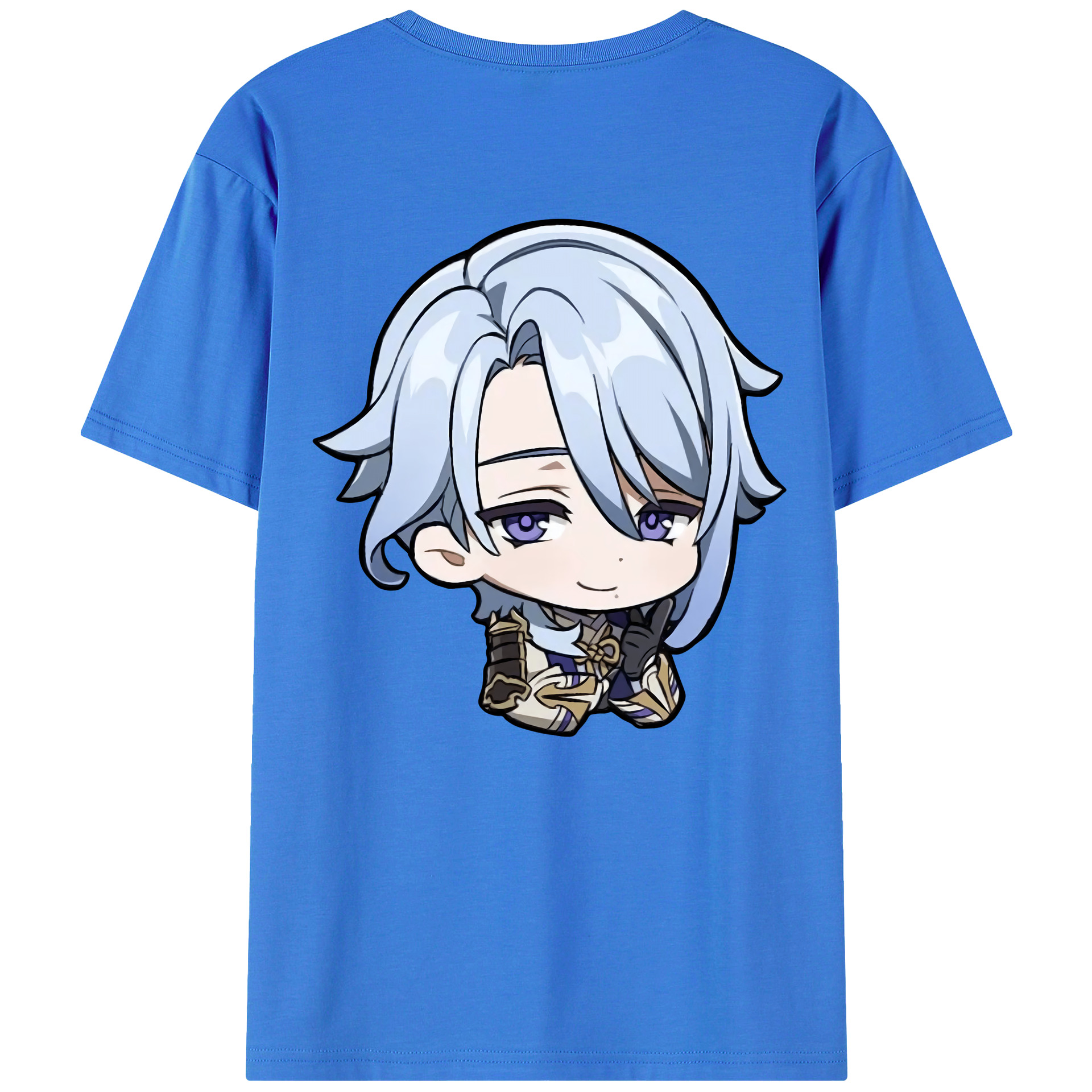 げんし神 神里綾人 かみさとあやと genshin Kamisato Ayato 綿100％ メンズ半袖Tシャツ（バックプリント） 通気性