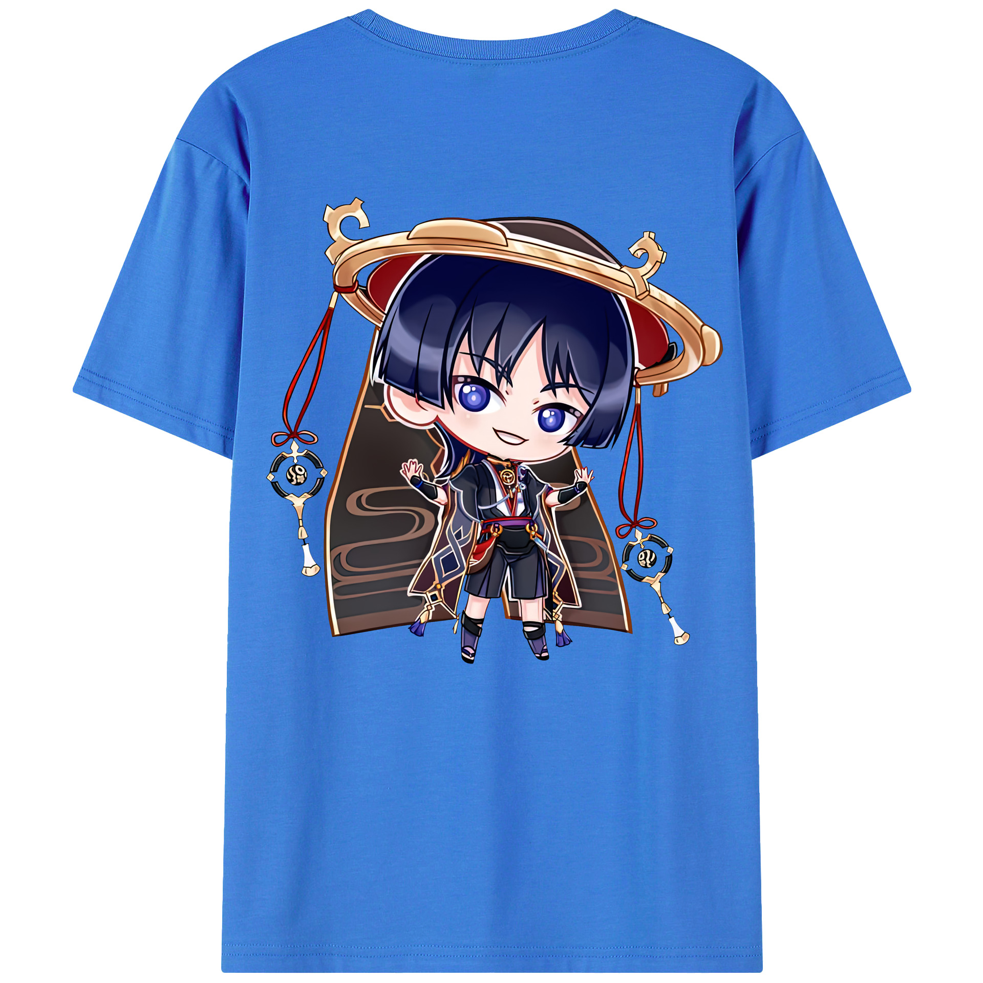 げんし神 さんペい genshin Sanpei 綿100％ メンズ半袖Tシャツ（バックプリント） 通気性