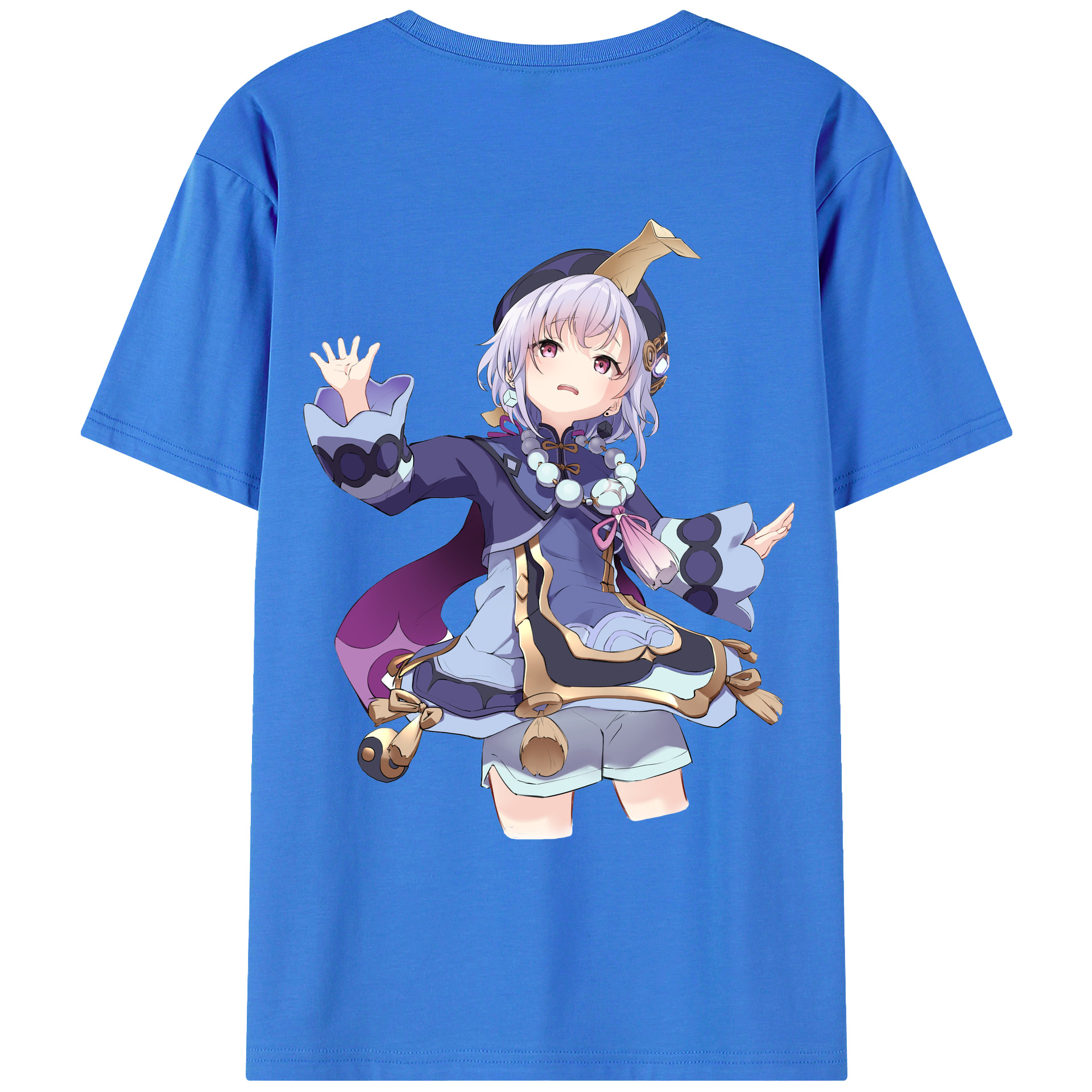 げんし神 七七 なな  genshin Nana 綿100％ メンズ半袖Tシャツ（バックプリント） 通気性