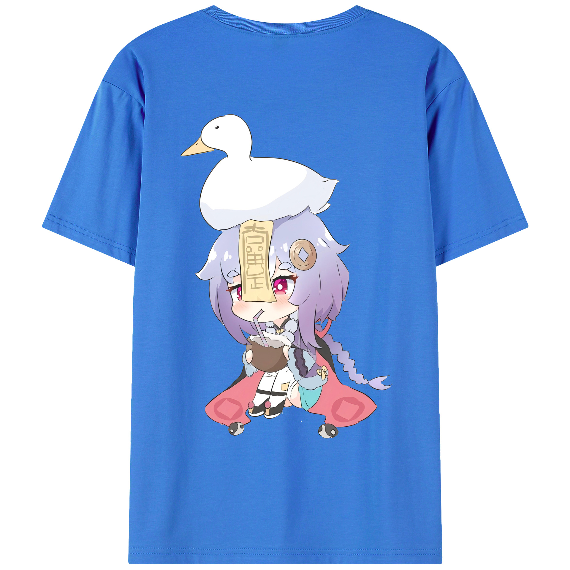 げんし神 七七 なな  genshin Nana 綿100％ メンズ半袖Tシャツ（バックプリント） 通気性