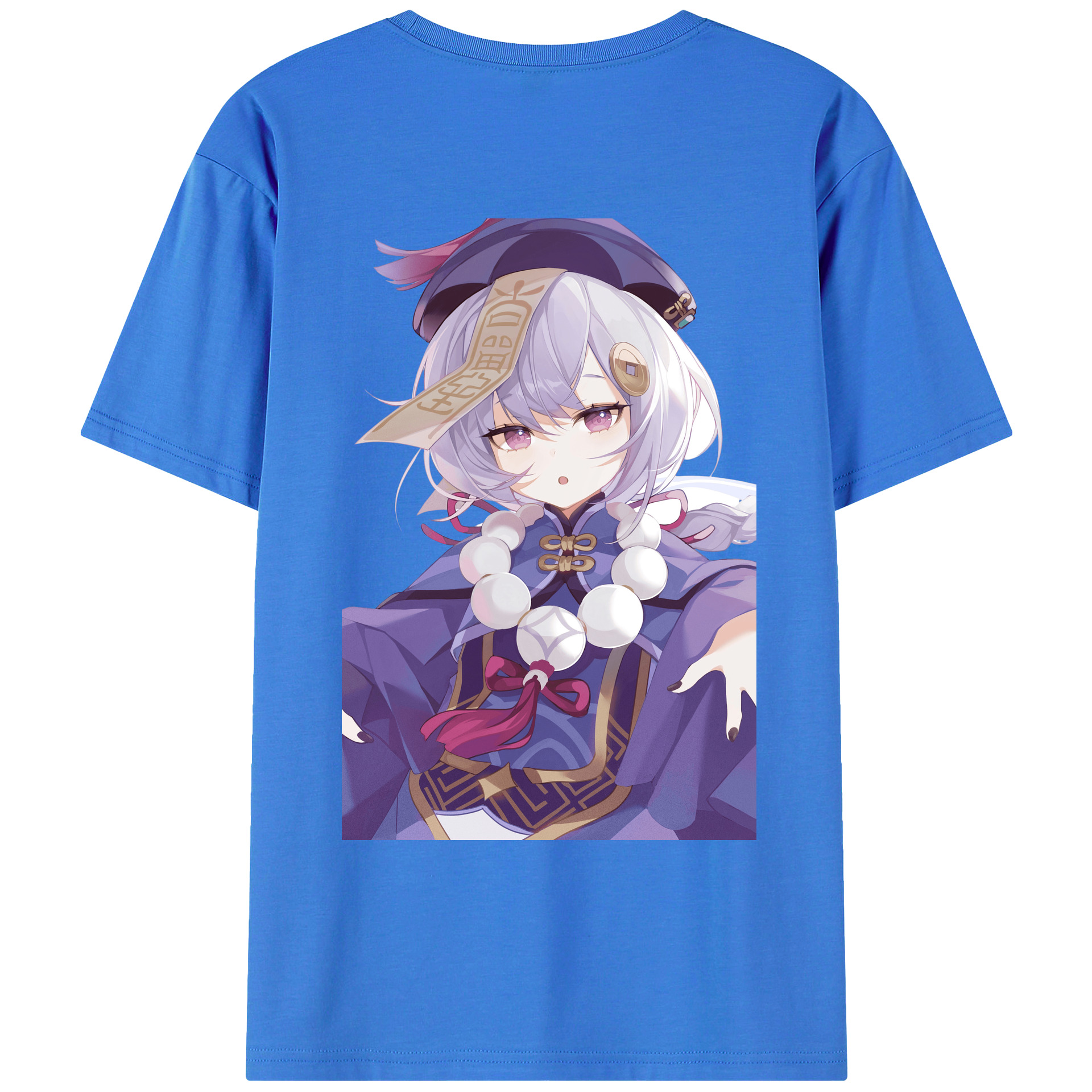 げんし神 七七 なな  genshin Nana 綿100％ メンズ半袖Tシャツ（バックプリント） 通気性