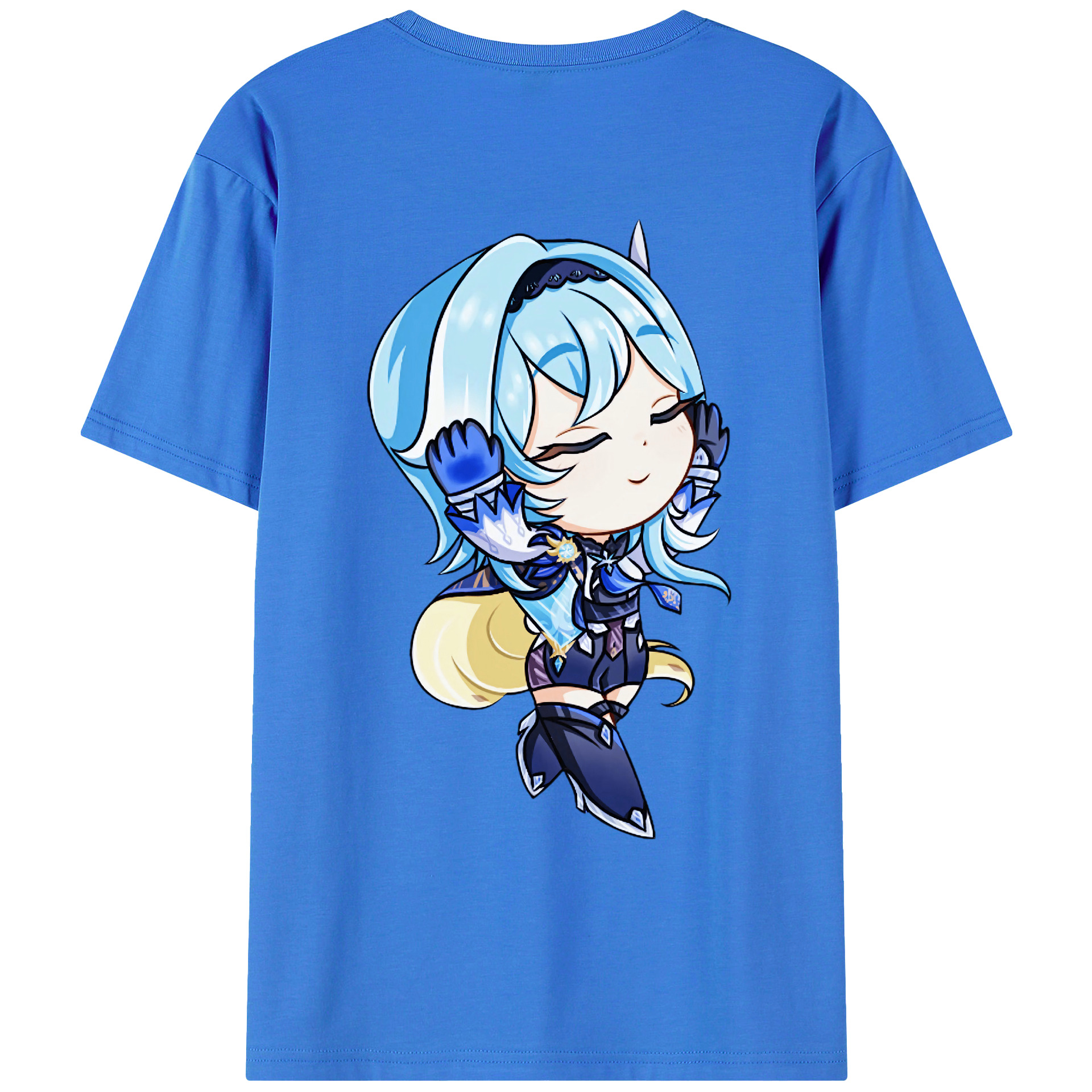 げんし神 优菈 ゆうら genshin Yūra 綿100％ メンズ半袖Tシャツ（バックプリント） 通気性