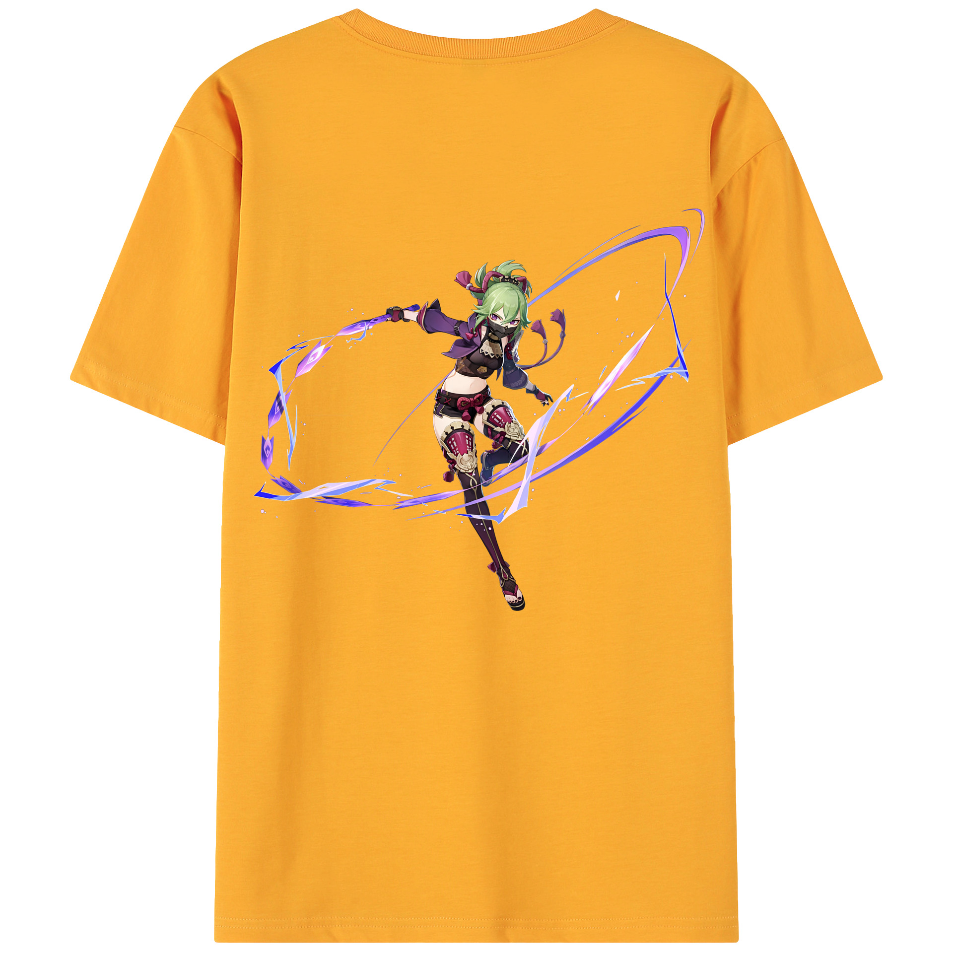 げんし神  久岐忍 くき しのぶ genshin Kuki Shinobu 綿100％ メンズ半袖Tシャツ（バックプリント） 通気性