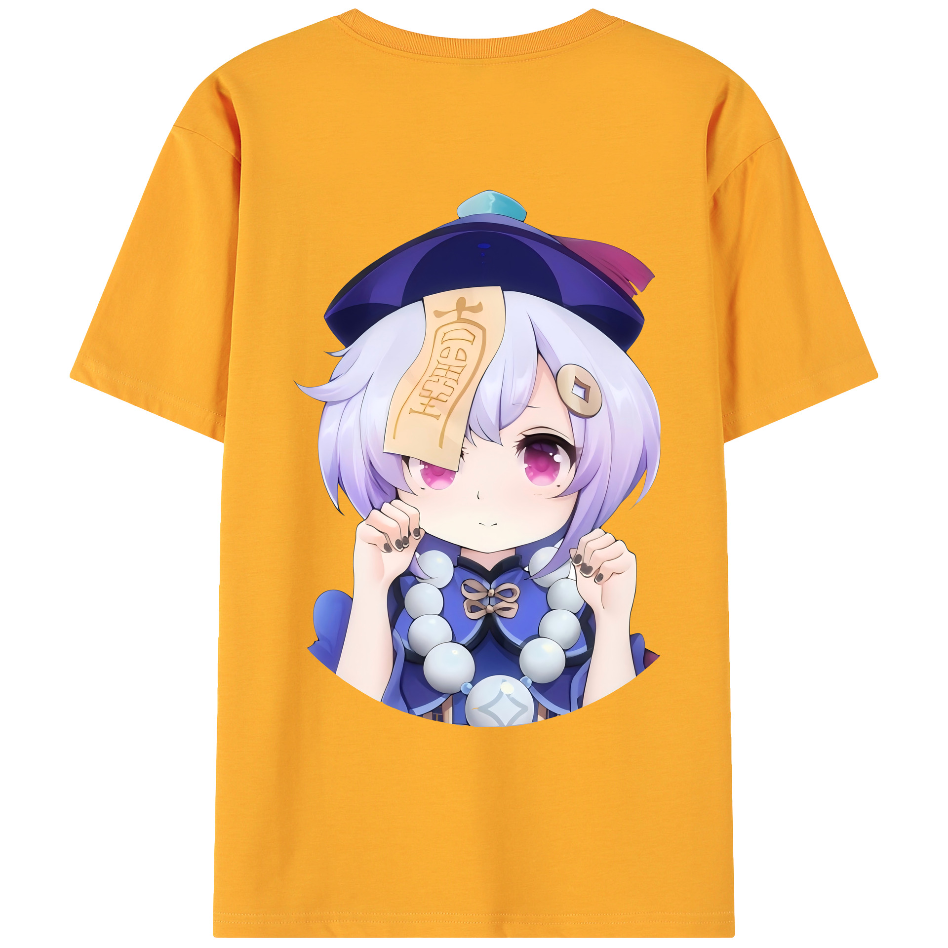 げんし神 七七 なな  genshin Nana 綿100％ メンズ半袖Tシャツ（バックプリント） 通気性