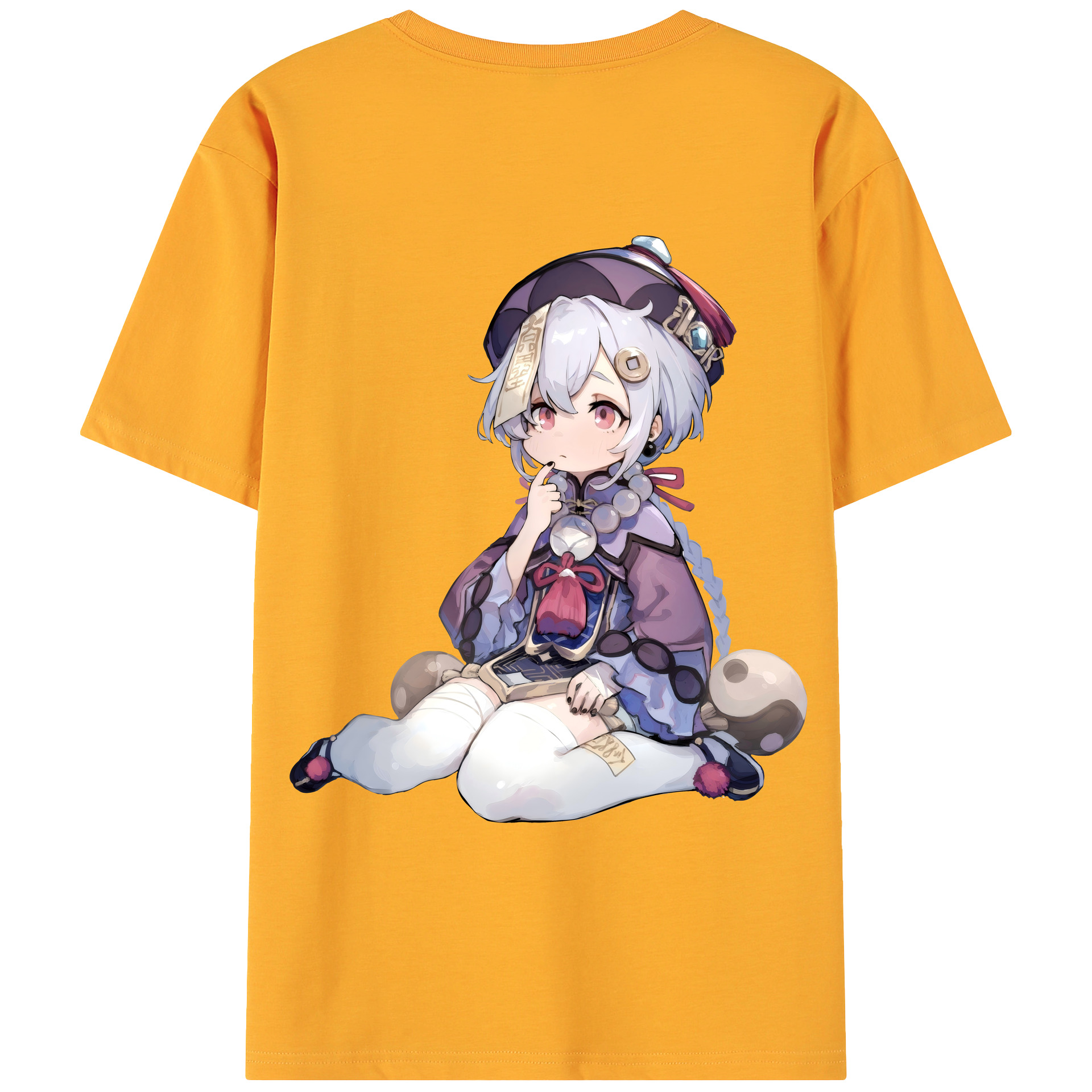 げんし神 七七 なな  genshin Nana 綿100％ メンズ半袖Tシャツ（バックプリント） 通気性