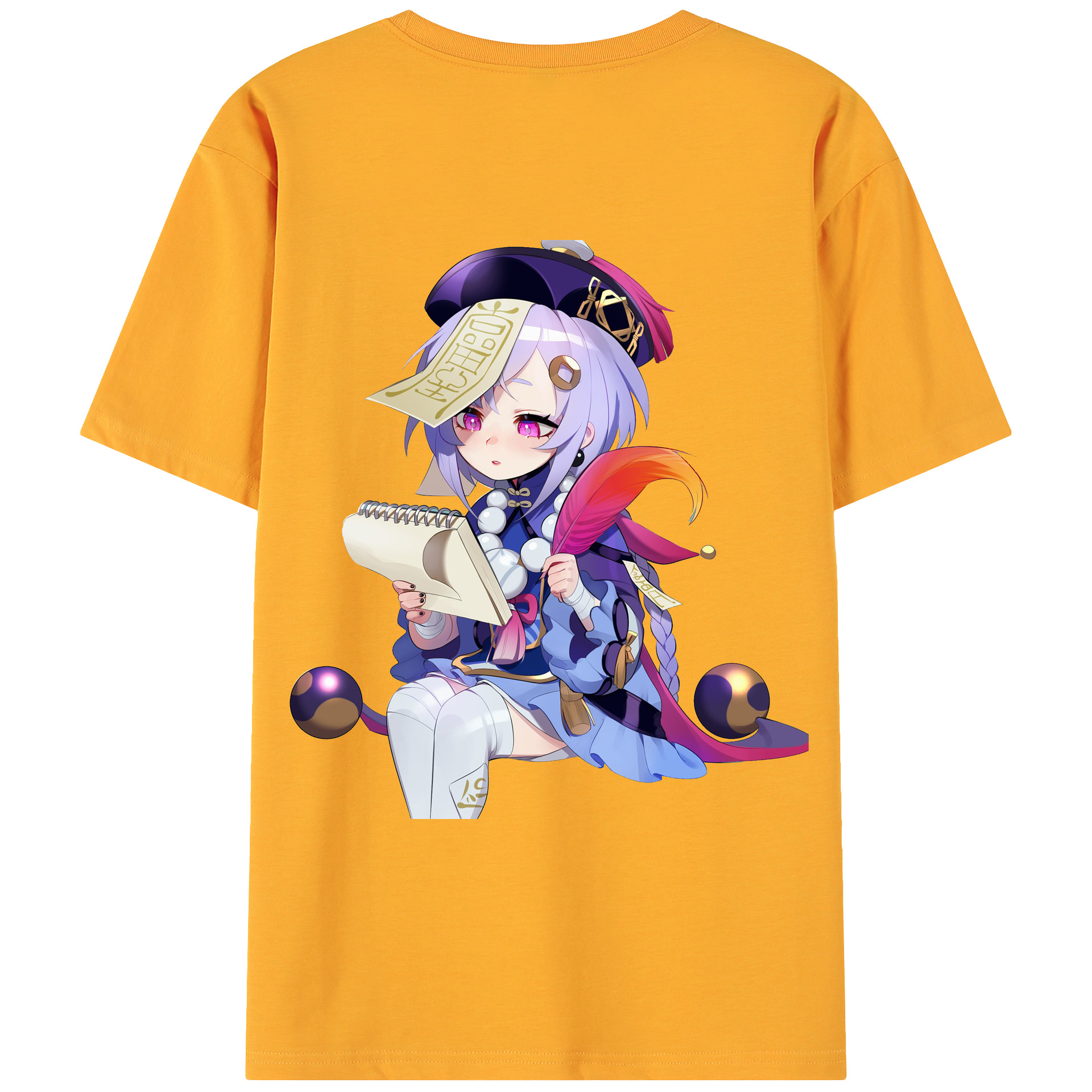 げんし神 七七 なな  genshin Nana 綿100％ メンズ半袖Tシャツ（バックプリント） 通気性