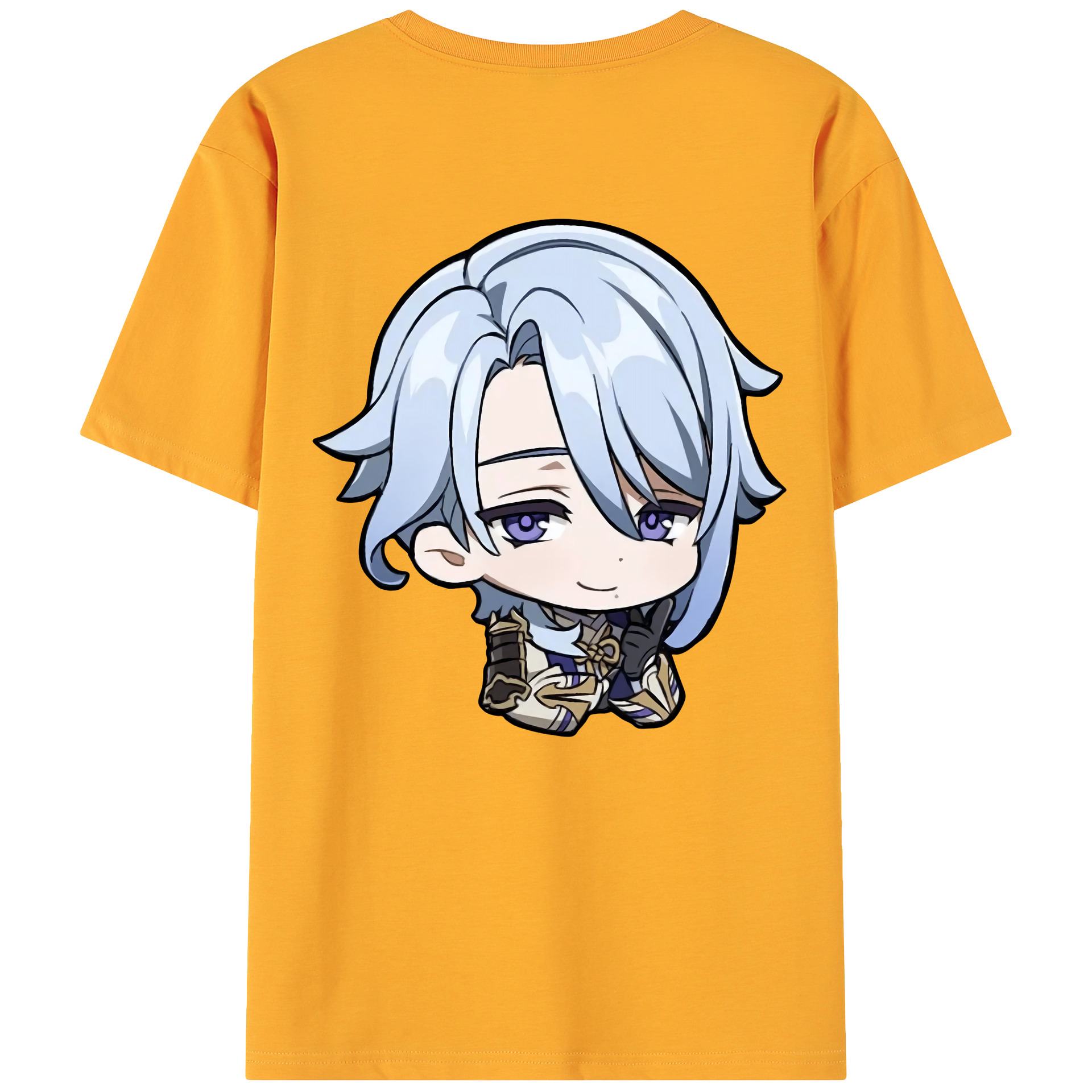 げんし神 神里綾人 かみさとあやと genshin Kamisato Ayato 綿100％ メンズ半袖Tシャツ（バックプリント） 通気性