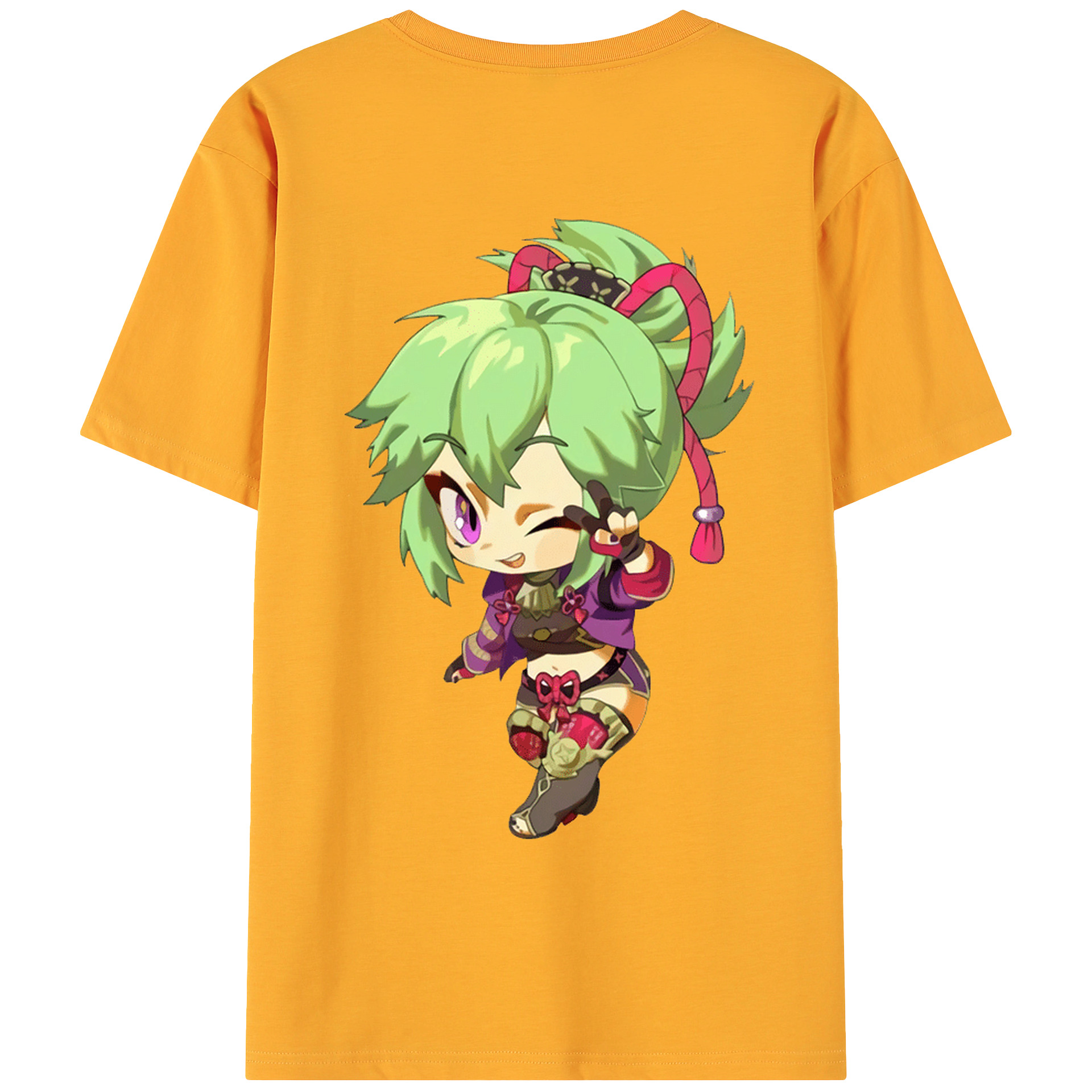げんし神  久岐忍 くき しのぶ genshin Kuki Shinobu 綿100％ メンズ半袖Tシャツ（バックプリント） 通気性