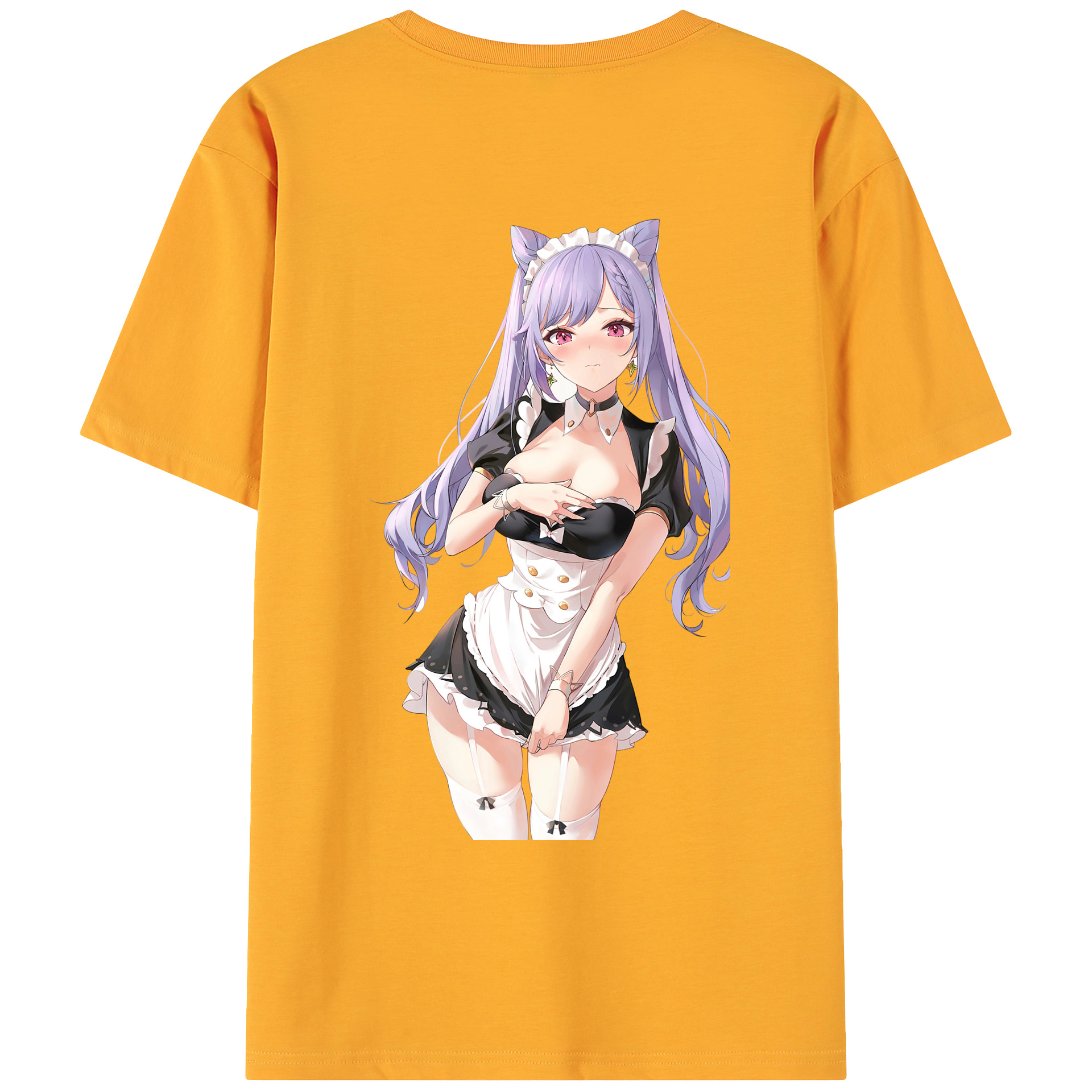げんし神 刻晴 こくせい genshin Kokusei 綿100％ メンズ半袖Tシャツ（バックプリント） 通気性