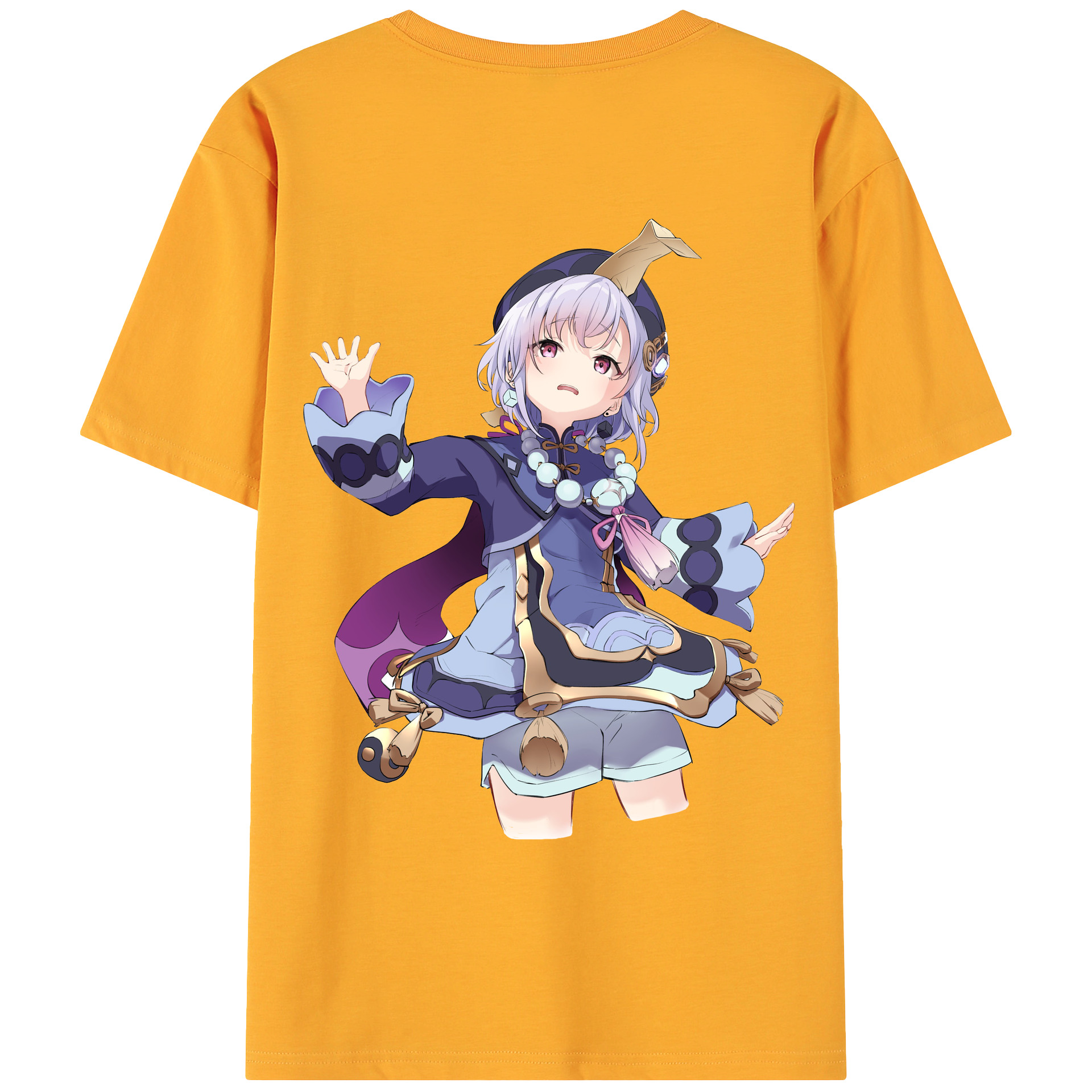 げんし神 七七 なな  genshin Nana 綿100％ メンズ半袖Tシャツ（バックプリント） 通気性