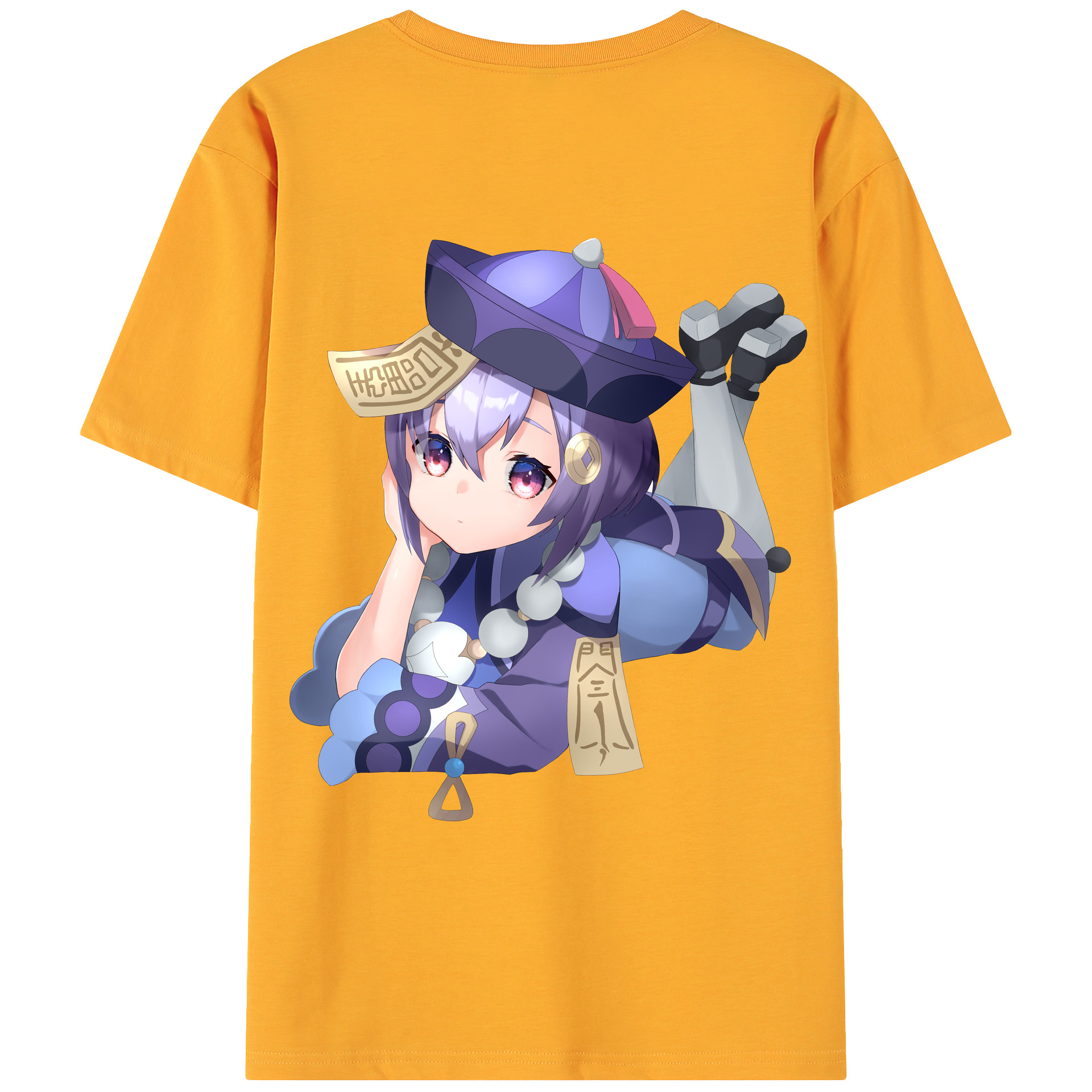 げんし神 七七 なな  genshin Nana 綿100％ メンズ半袖Tシャツ（バックプリント） 通気性