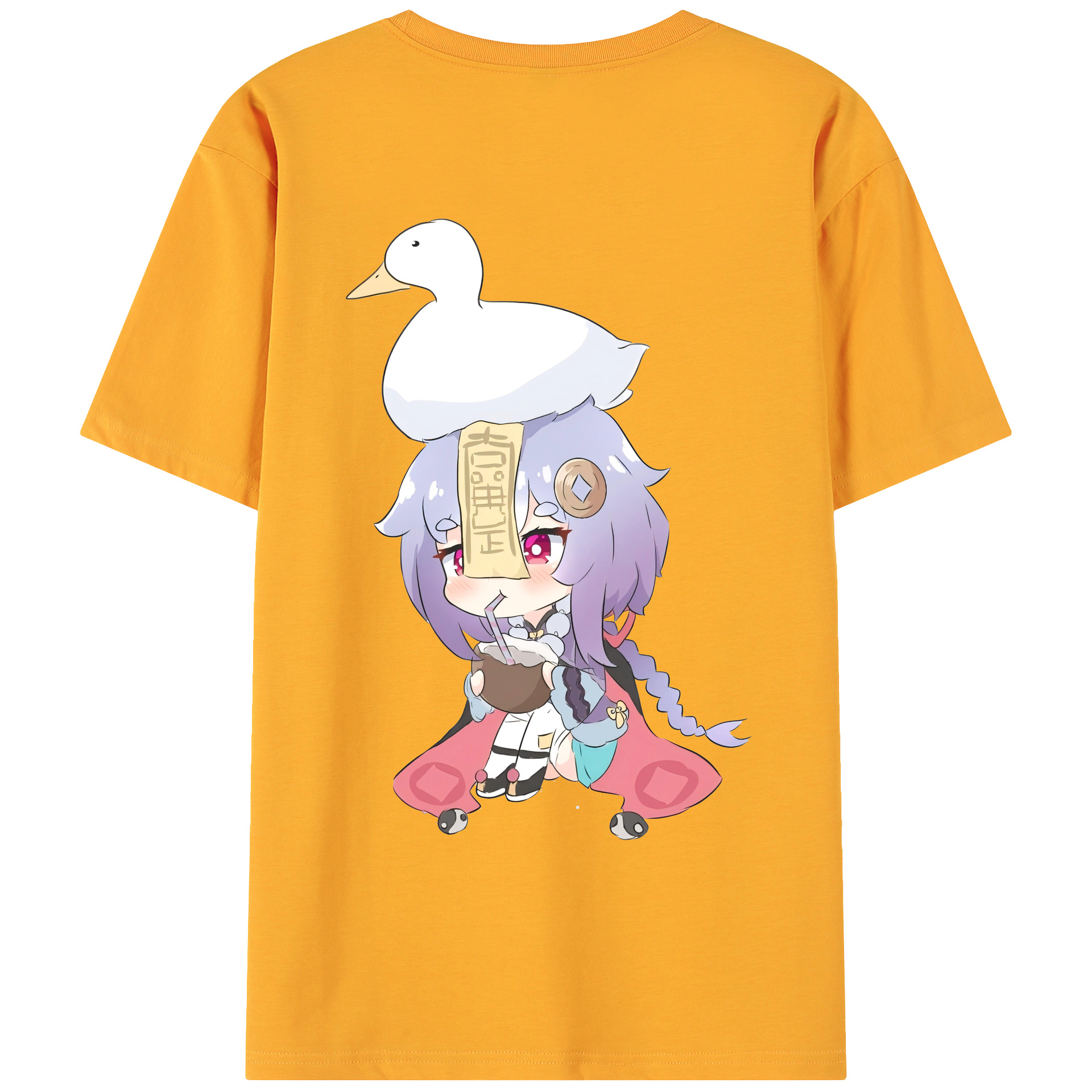 げんし神 七七 なな  genshin Nana 綿100％ メンズ半袖Tシャツ（バックプリント） 通気性