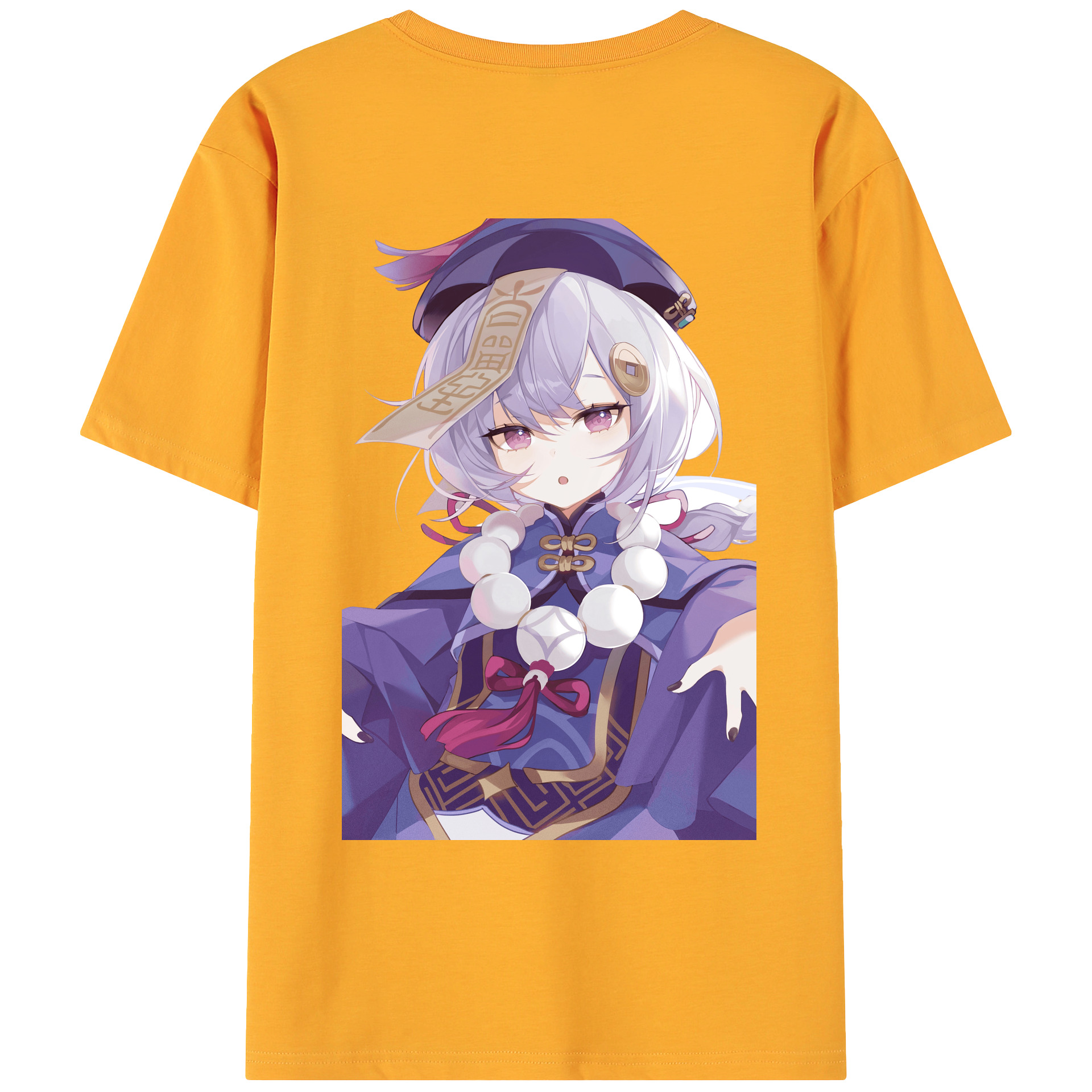 げんし神 七七 なな  genshin Nana 綿100％ メンズ半袖Tシャツ（バックプリント） 通気性