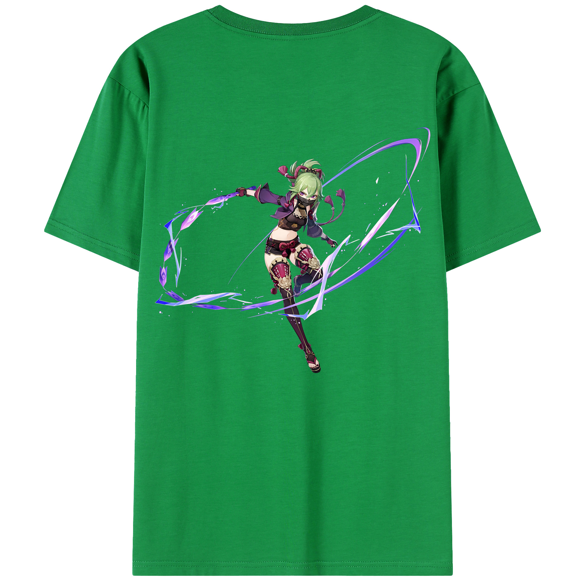 げんし神  久岐忍 くき しのぶ genshin Kuki Shinobu 綿100％ メンズ半袖Tシャツ（バックプリント） 通気性