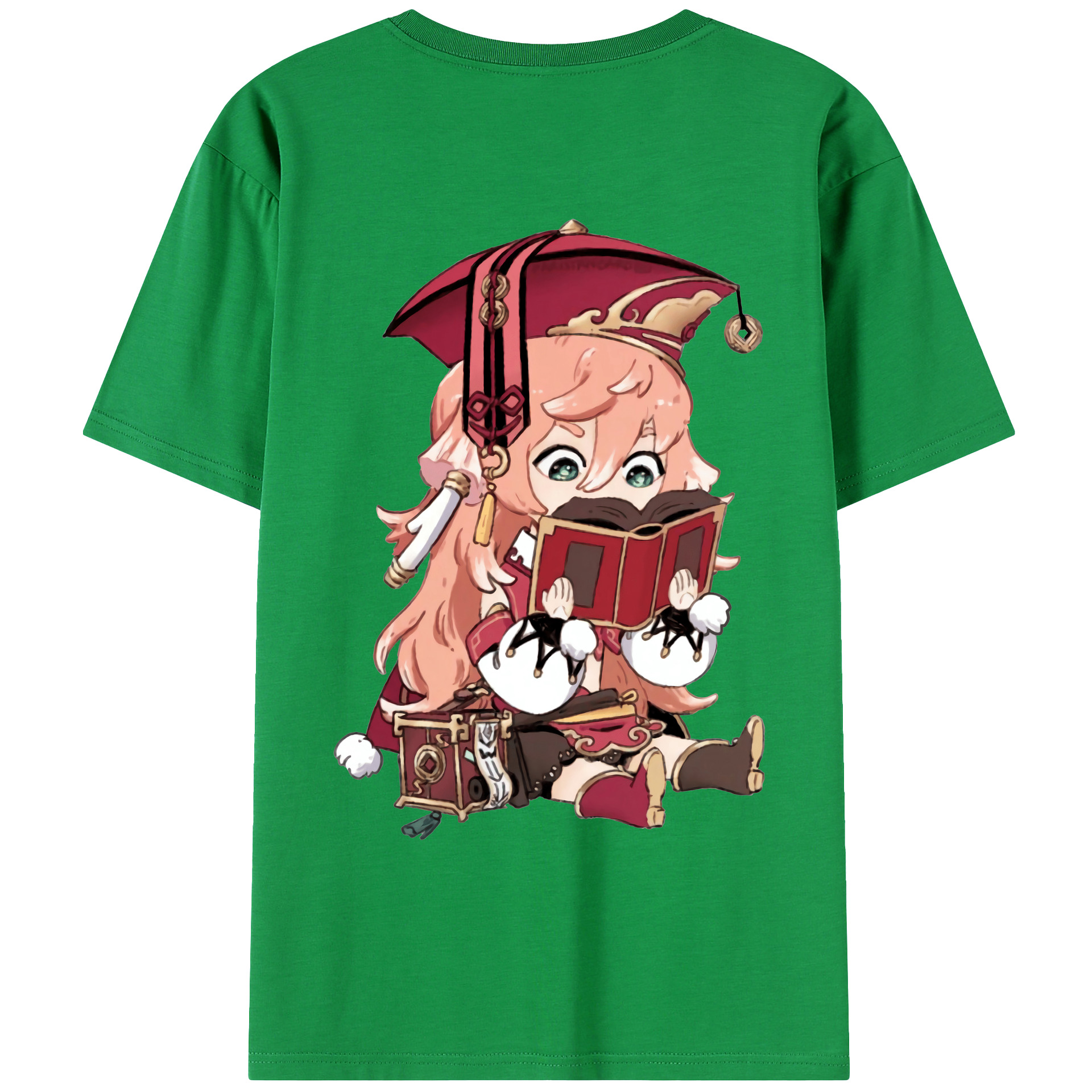 げんし神 ヤンフェイ genshin Yanfei 綿100％ メンズ半袖Tシャツ（バックプリント） 通気性