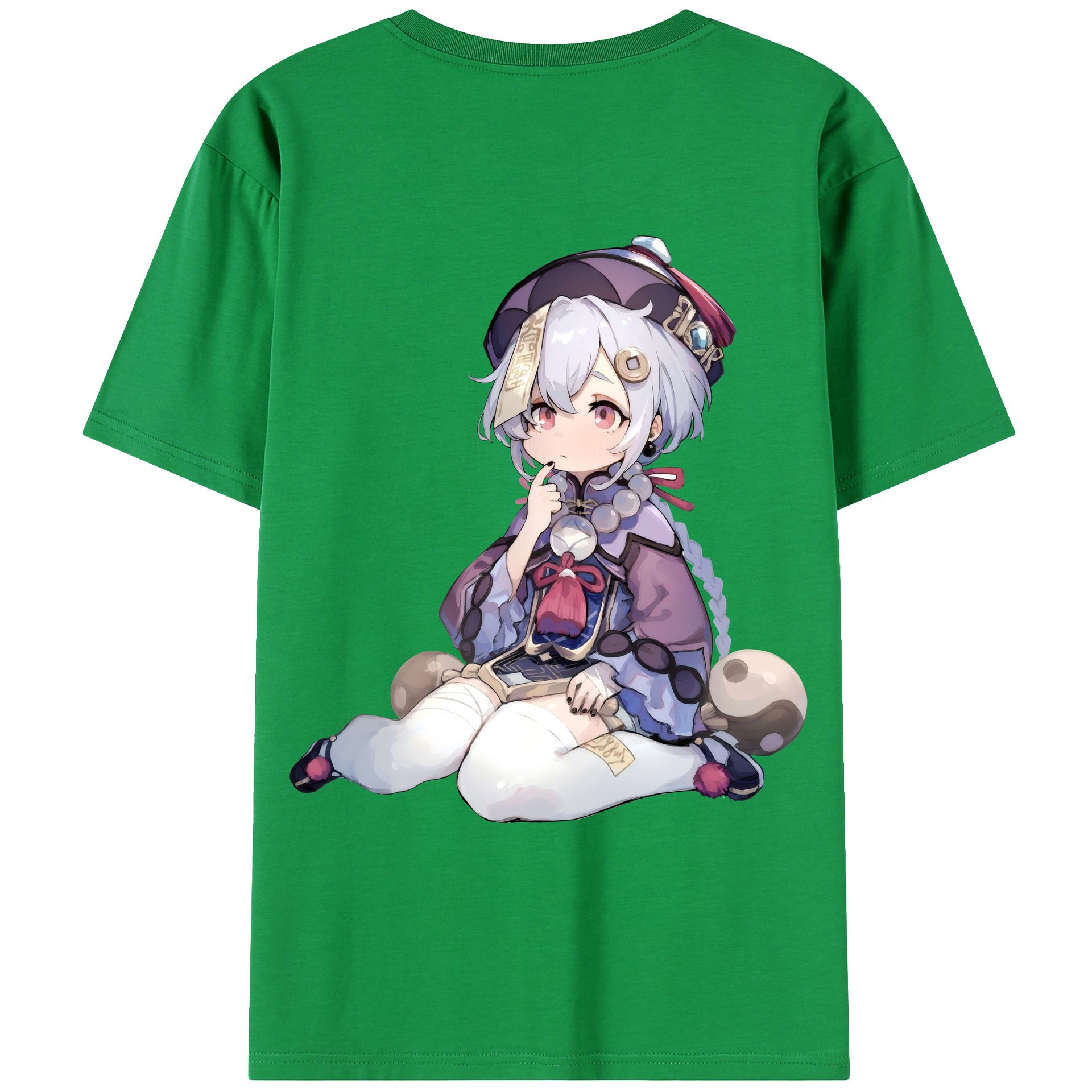 げんし神 七七 なな  genshin Nana 綿100％ メンズ半袖Tシャツ（バックプリント） 通気性