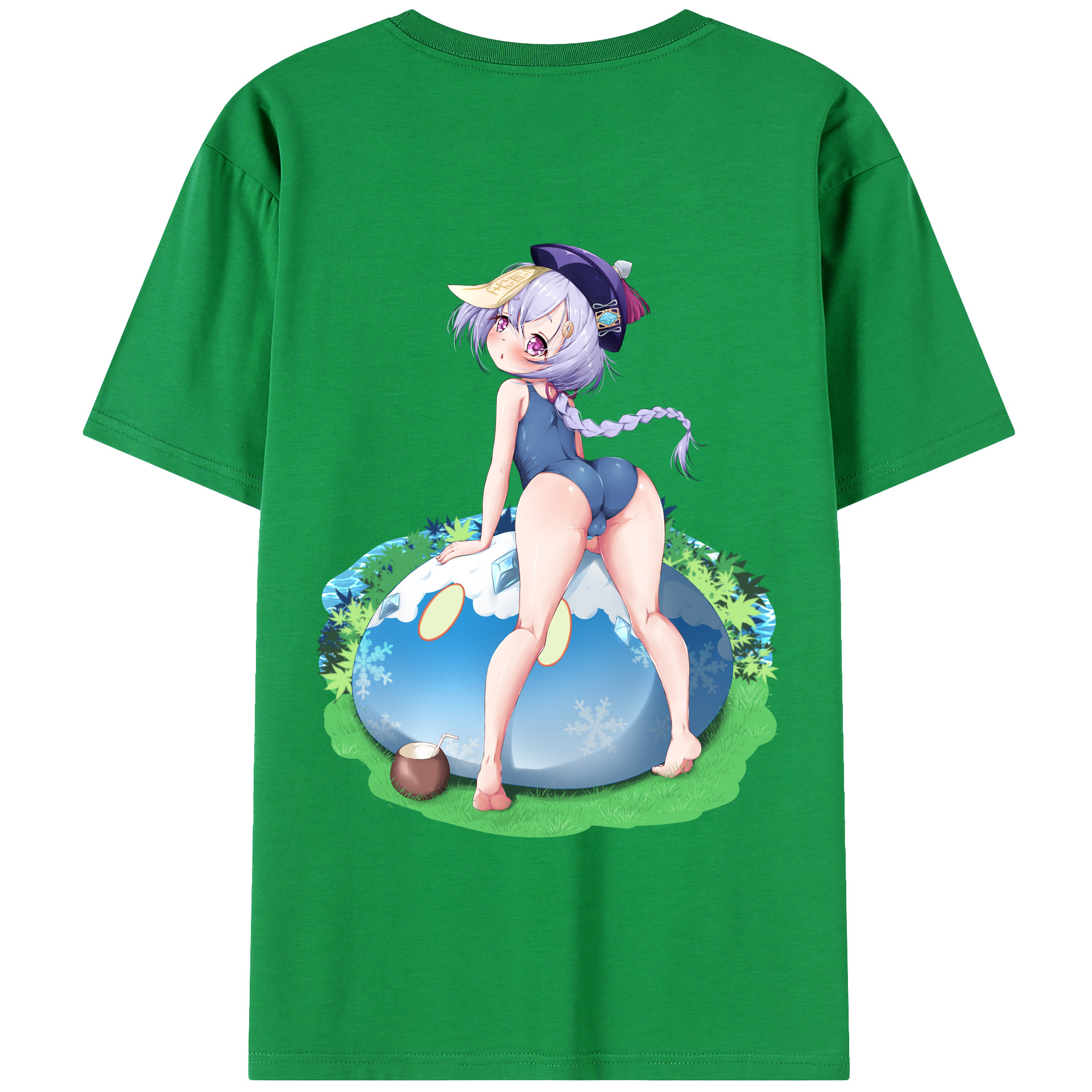 げんし神 七七 なな  genshin Nana 綿100％ メンズ半袖Tシャツ（バックプリント） 通気性