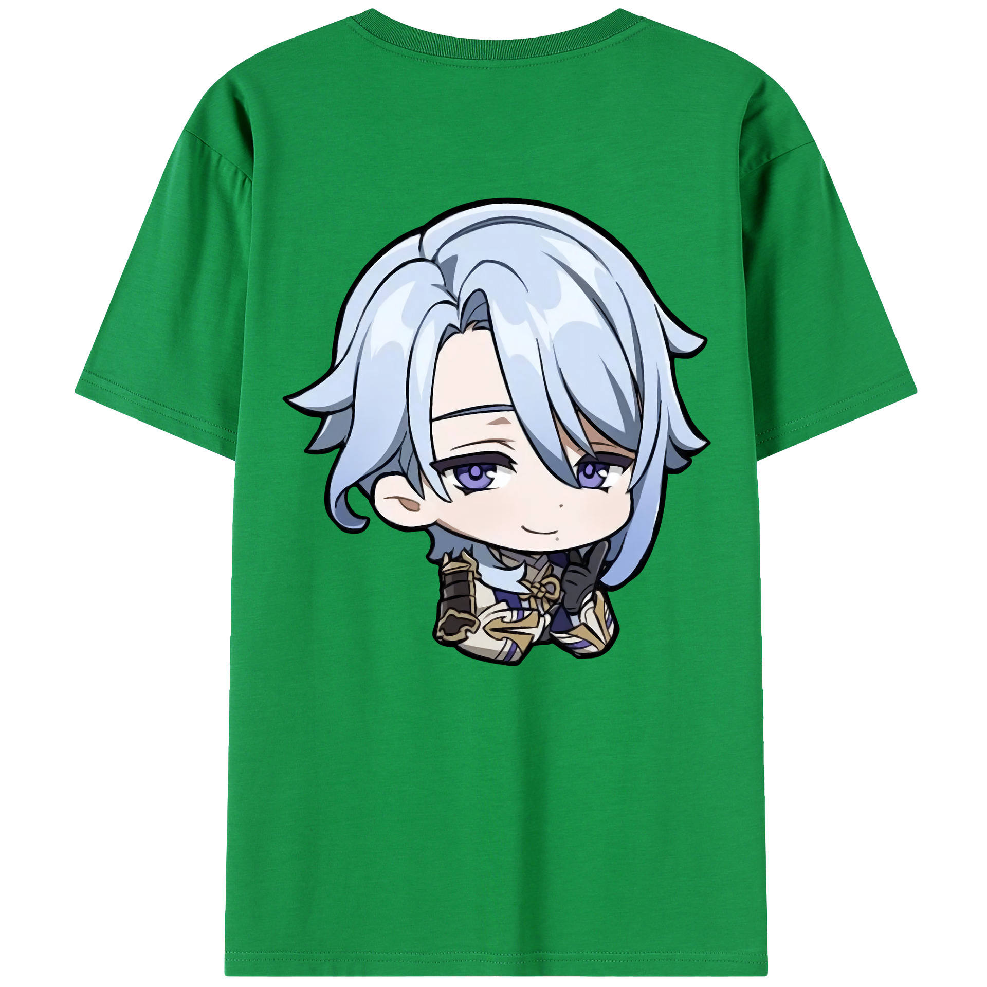 げんし神 神里綾人 かみさとあやと genshin Kamisato Ayato 綿100％ メンズ半袖Tシャツ（バックプリント） 通気性