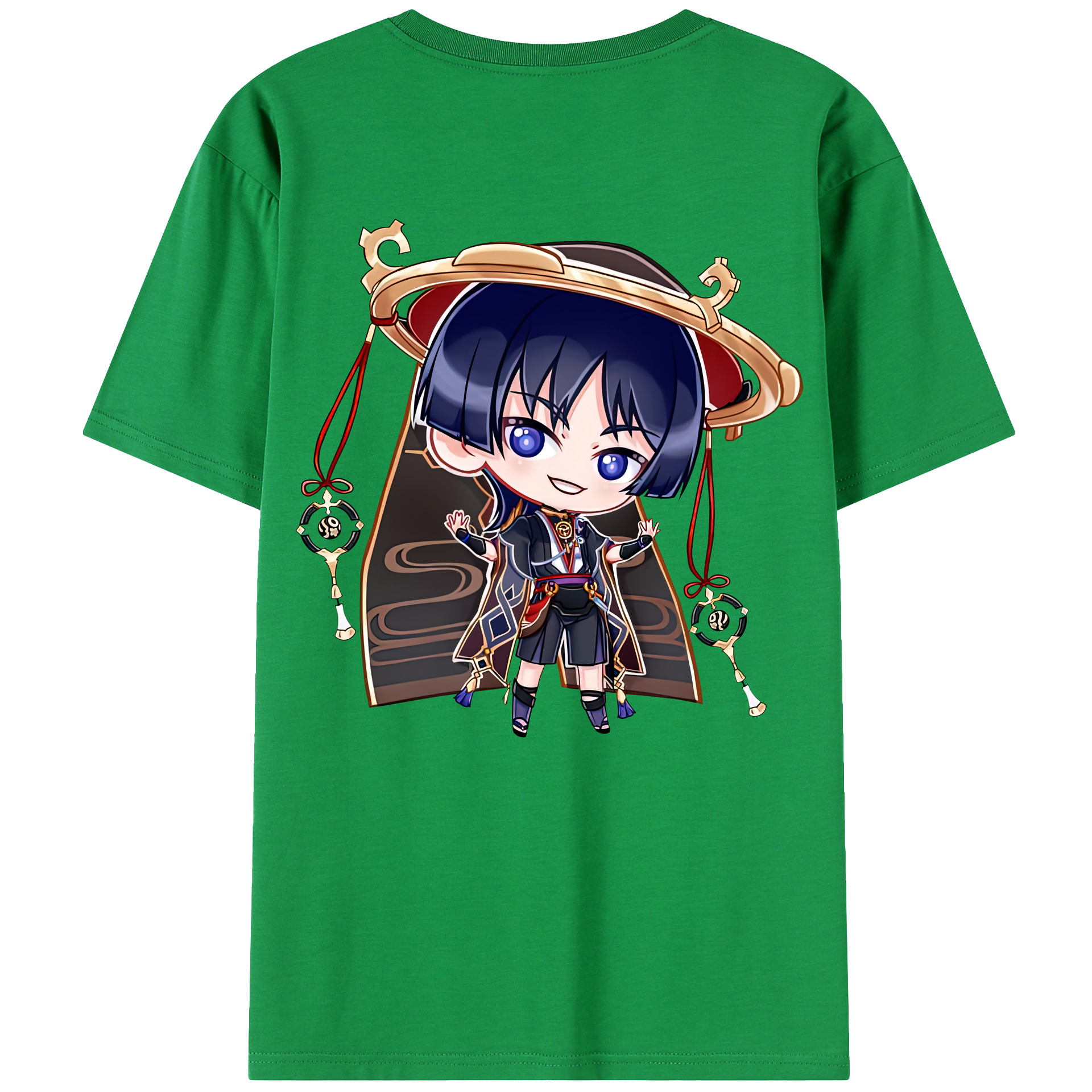 げんし神 さんペい genshin Sanpei 綿100％ メンズ半袖Tシャツ（バックプリント） 通気性