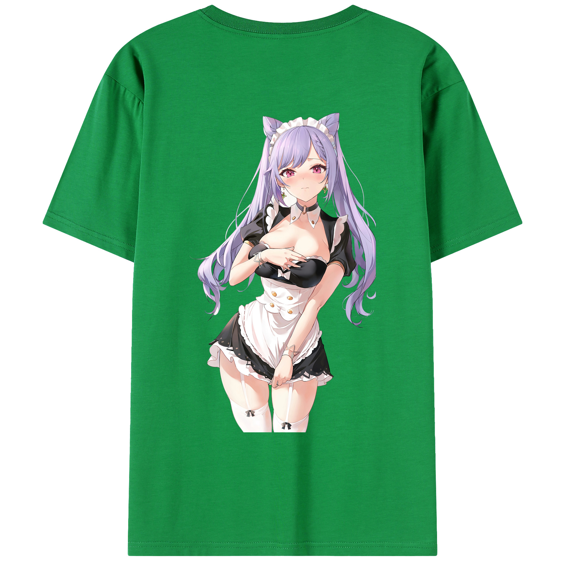 げんし神 刻晴 こくせい genshin Kokusei 綿100％ メンズ半袖Tシャツ（バックプリント） 通気性