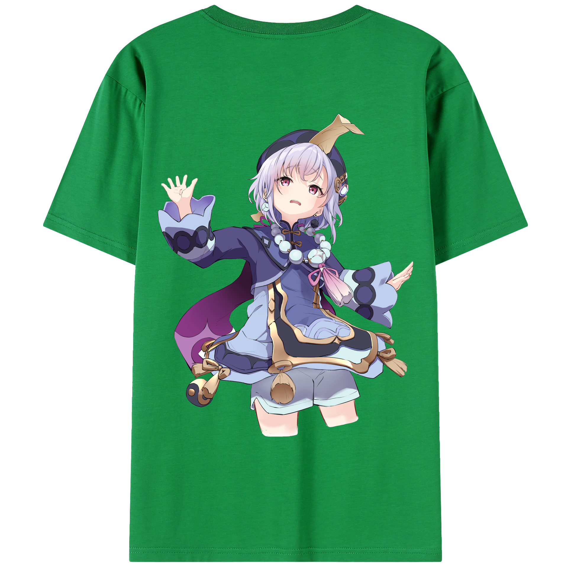 げんし神 七七 なな  genshin Nana 綿100％ メンズ半袖Tシャツ（バックプリント） 通気性