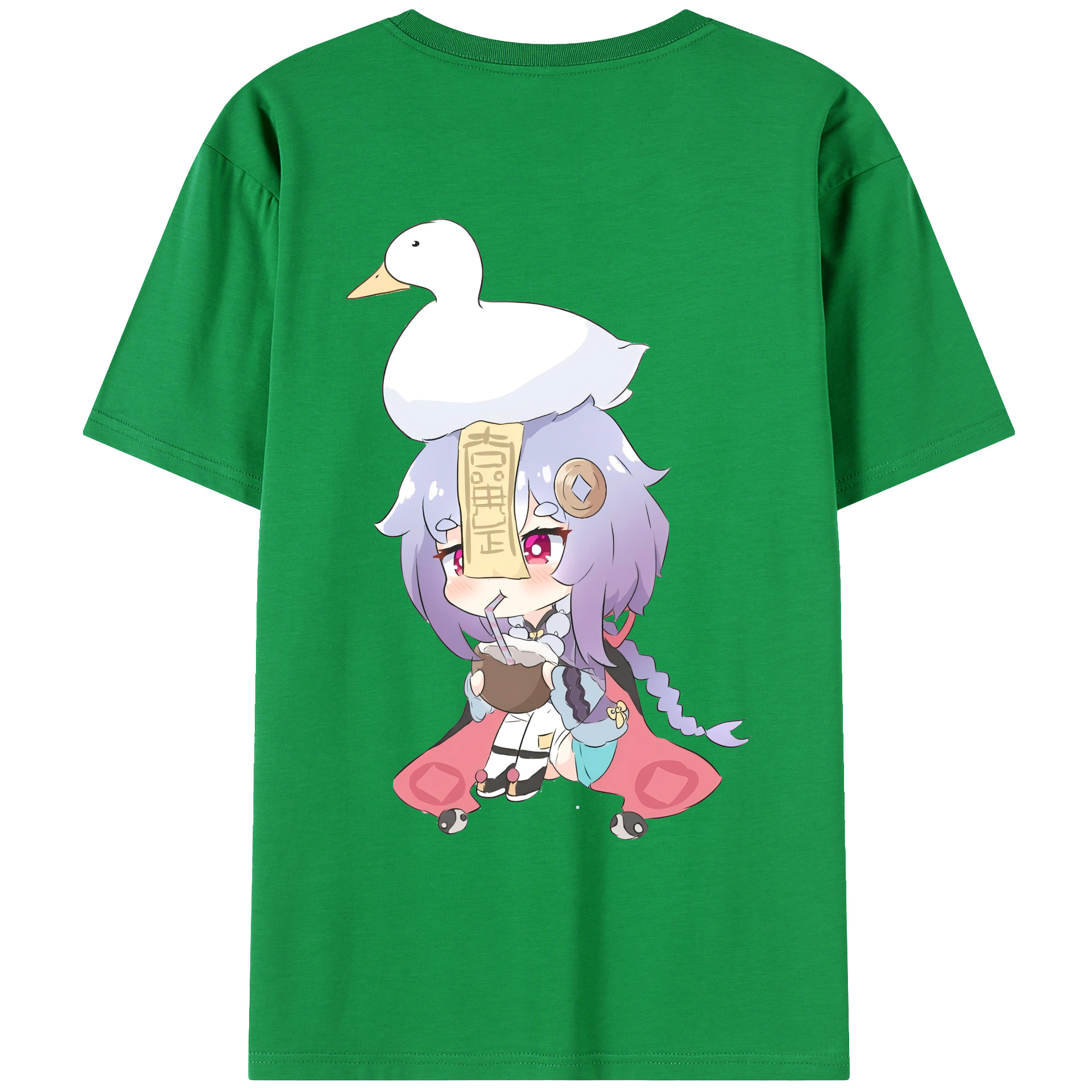 げんし神 七七 なな  genshin Nana 綿100％ メンズ半袖Tシャツ（バックプリント） 通気性
