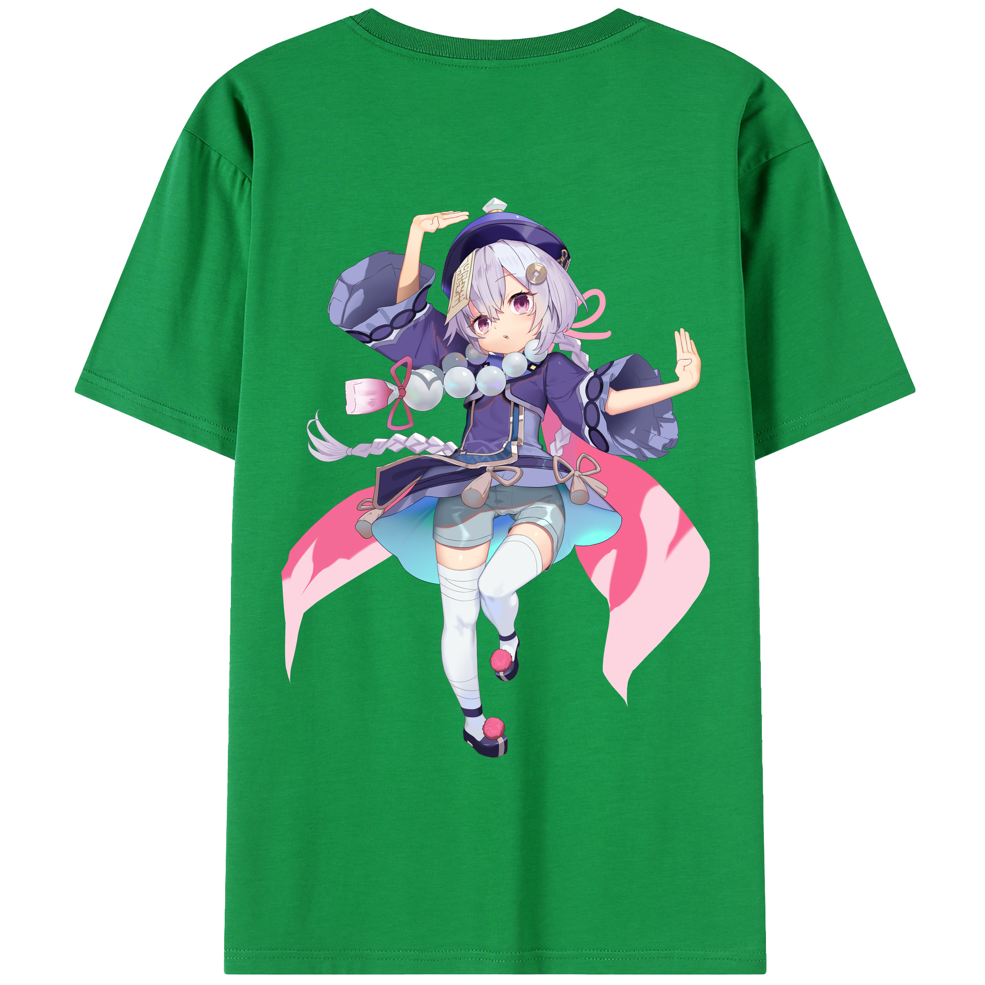 げんし神 七七 なな  genshin Nana 綿100％ メンズ半袖Tシャツ（バックプリント） 通気性
