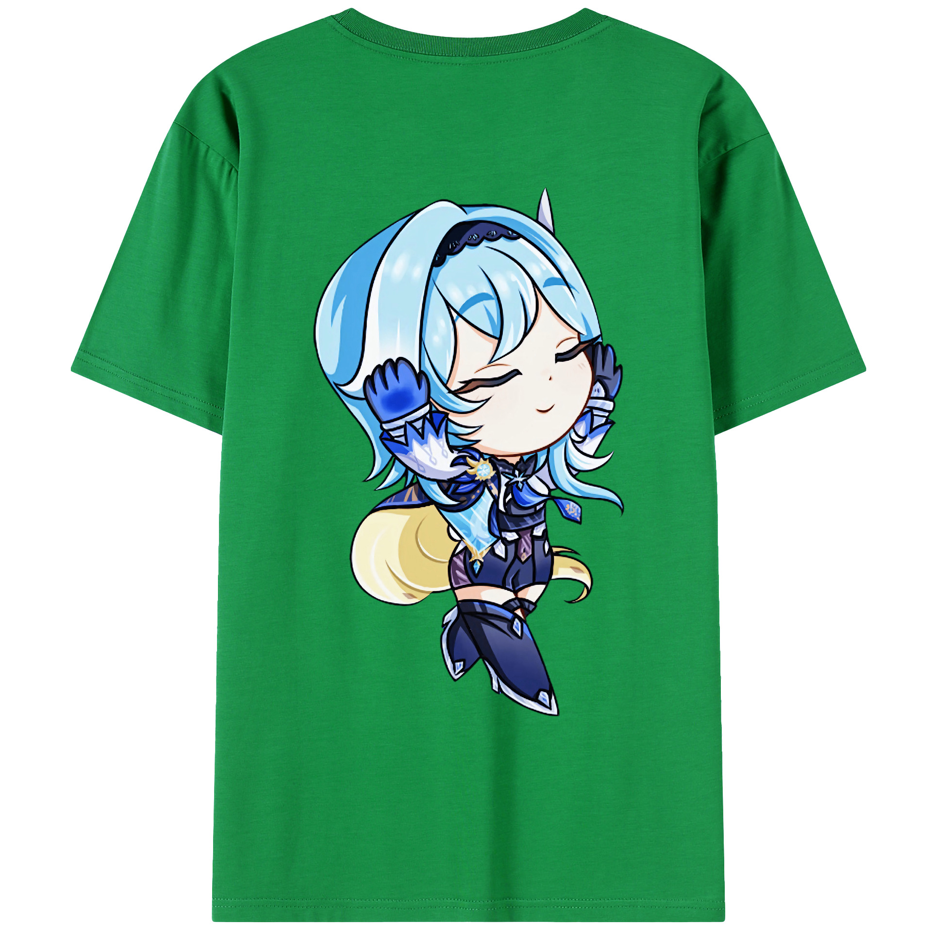 げんし神 优菈 ゆうら genshin Yūra 綿100％ メンズ半袖Tシャツ（バックプリント） 通気性