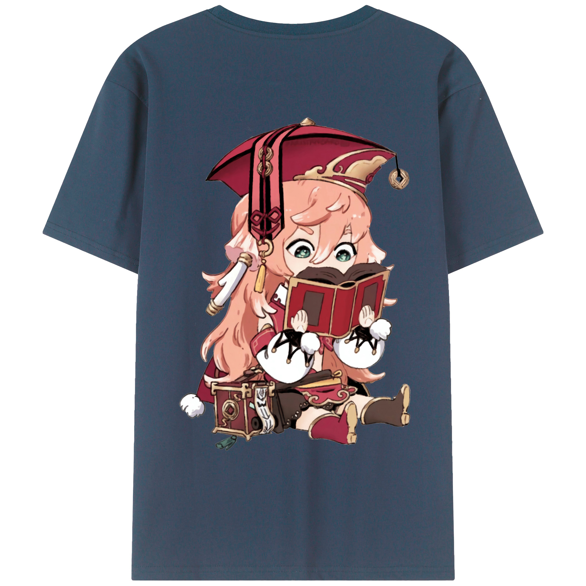 げんし神 ヤンフェイ genshin Yanfei 綿100％ メンズ半袖Tシャツ（バックプリント） 通気性