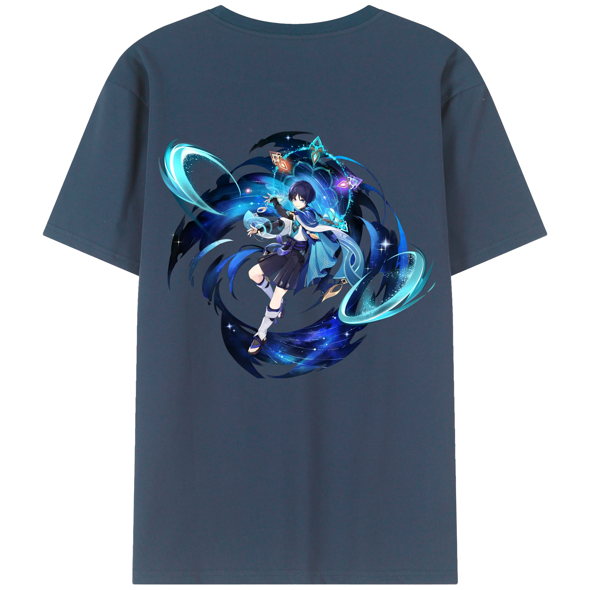 げんし神 さんペい genshin Sanpei 綿100％ メンズ半袖Tシャツ（バックプリント） 通気性
