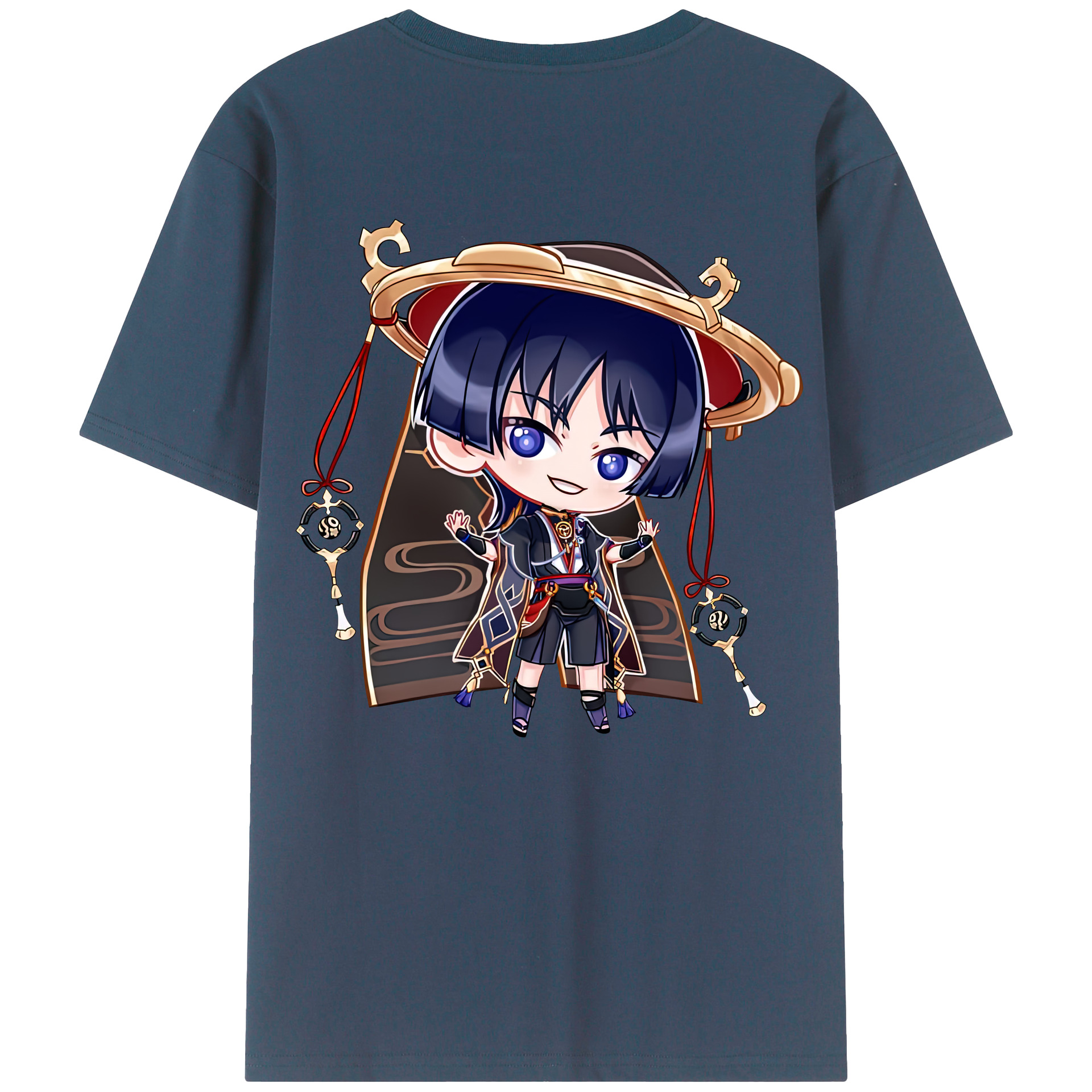 げんし神 さんペい genshin Sanpei 綿100％ メンズ半袖Tシャツ（バックプリント） 通気性