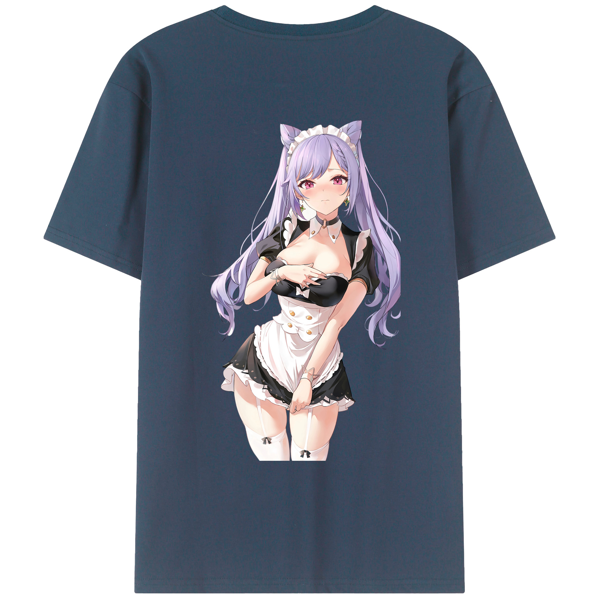 げんし神 刻晴 こくせい genshin Kokusei 綿100％ メンズ半袖Tシャツ（バックプリント） 通気性
