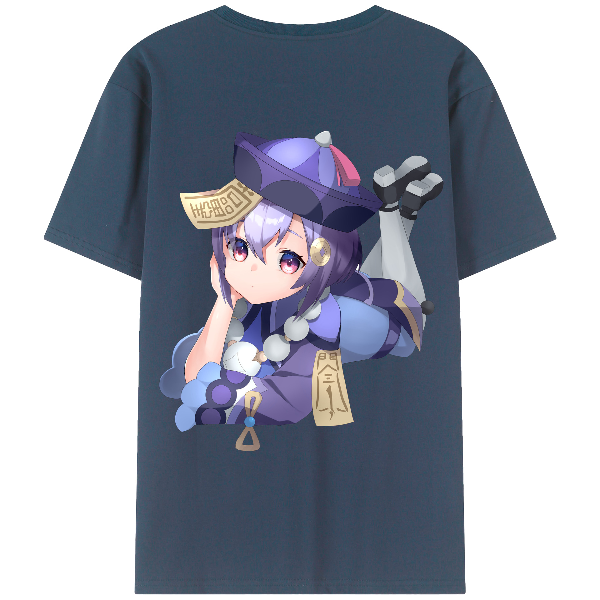 げんし神 七七 なな  genshin Nana 綿100％ メンズ半袖Tシャツ（バックプリント） 通気性