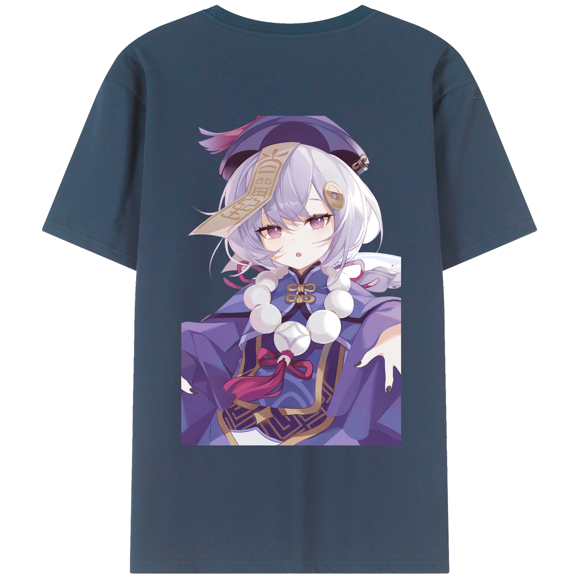 げんし神 七七 なな  genshin Nana 綿100％ メンズ半袖Tシャツ（バックプリント） 通気性