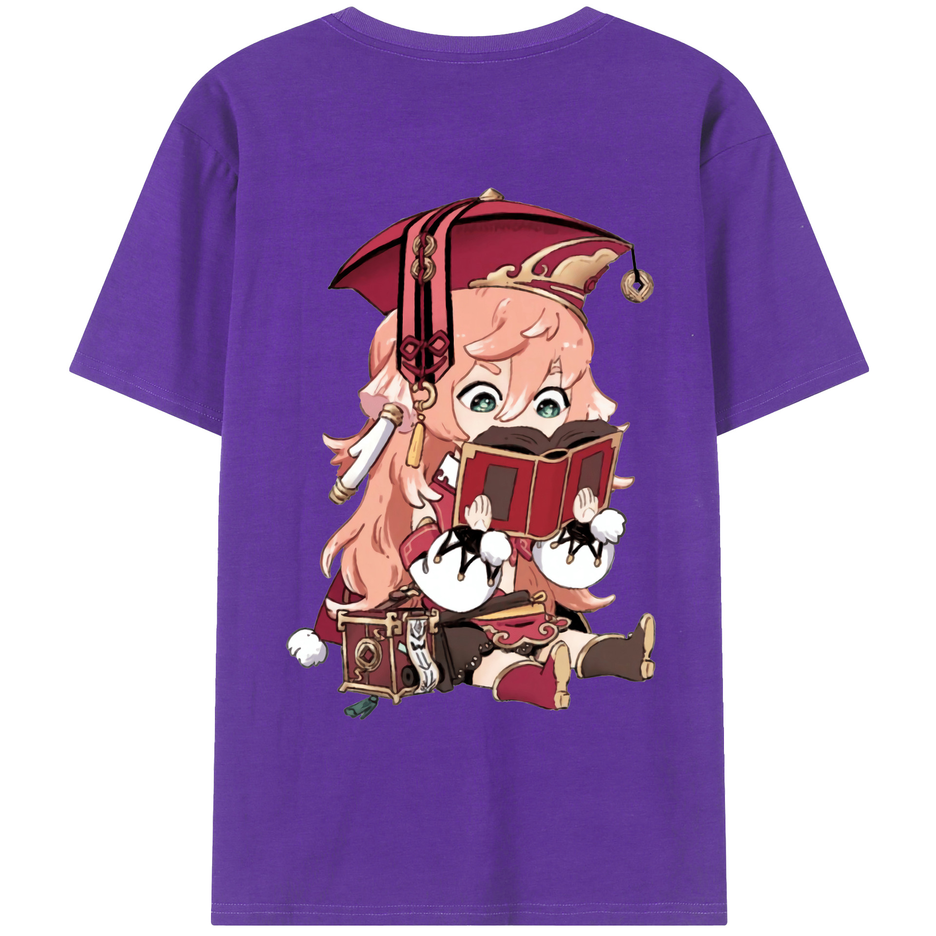 げんし神 ヤンフェイ genshin Yanfei 綿100％ メンズ半袖Tシャツ（バックプリント） 通気性