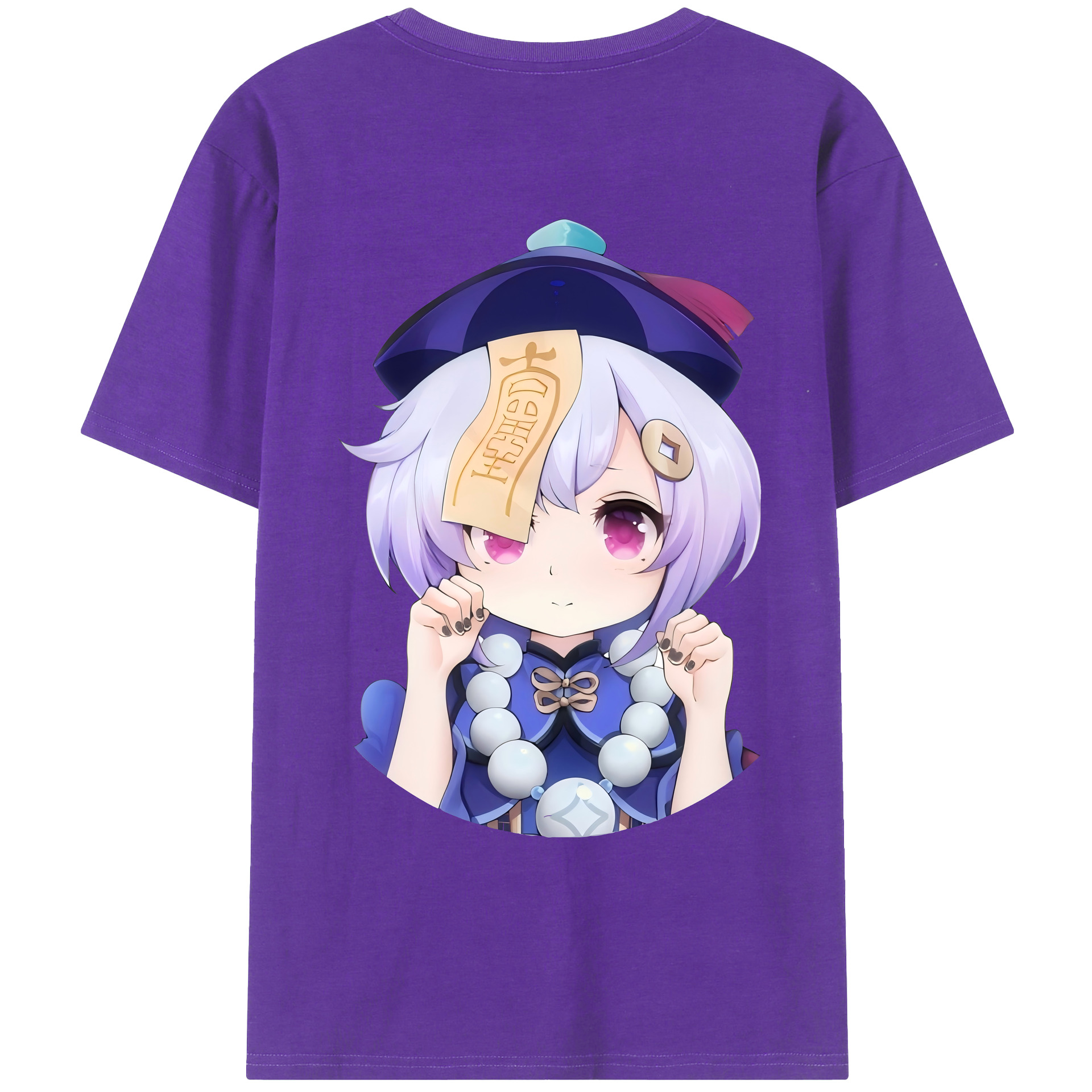 げんし神 七七 なな  genshin Nana 綿100％ メンズ半袖Tシャツ（バックプリント） 通気性