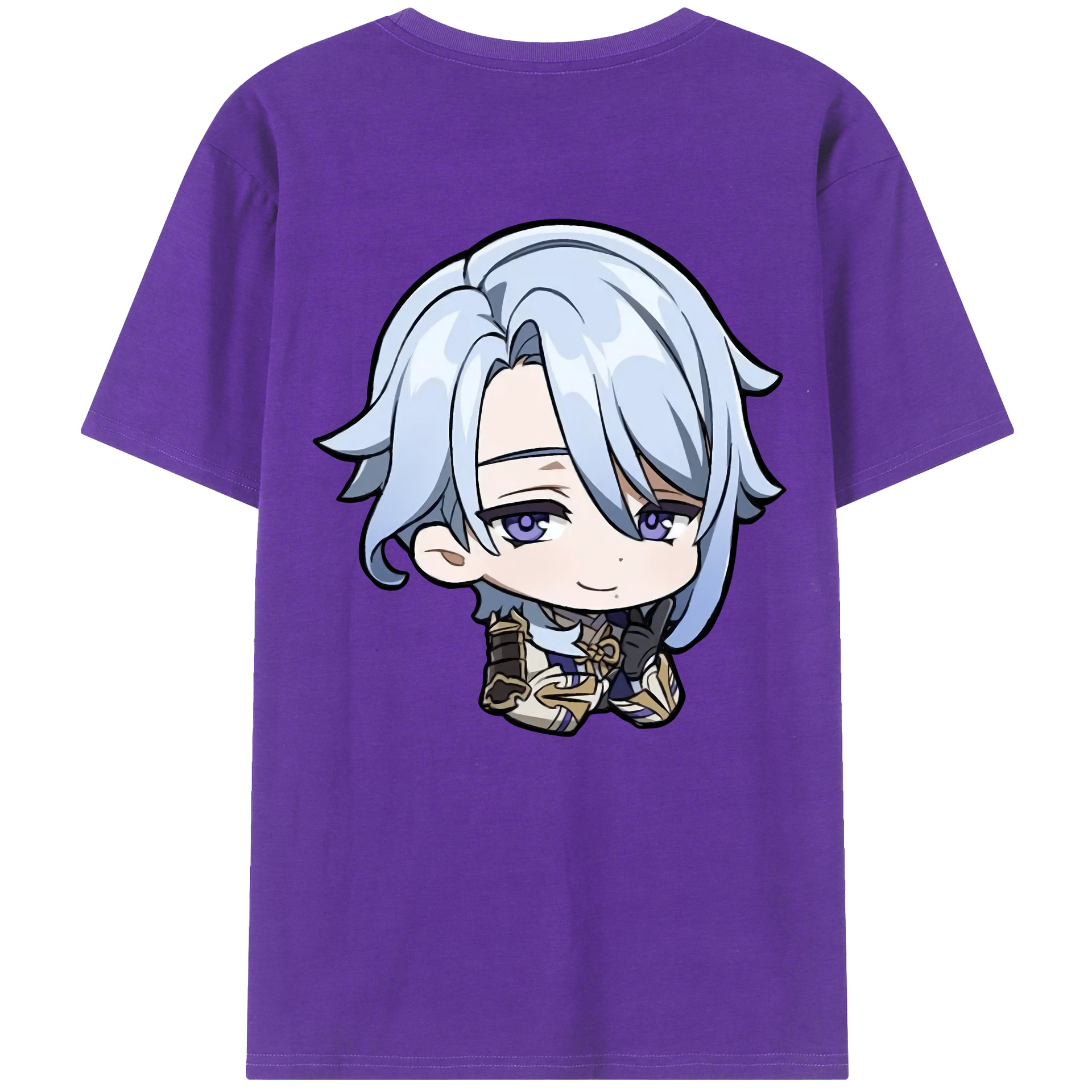 げんし神 神里綾人 かみさとあやと genshin Kamisato Ayato 綿100％ メンズ半袖Tシャツ（バックプリント） 通気性