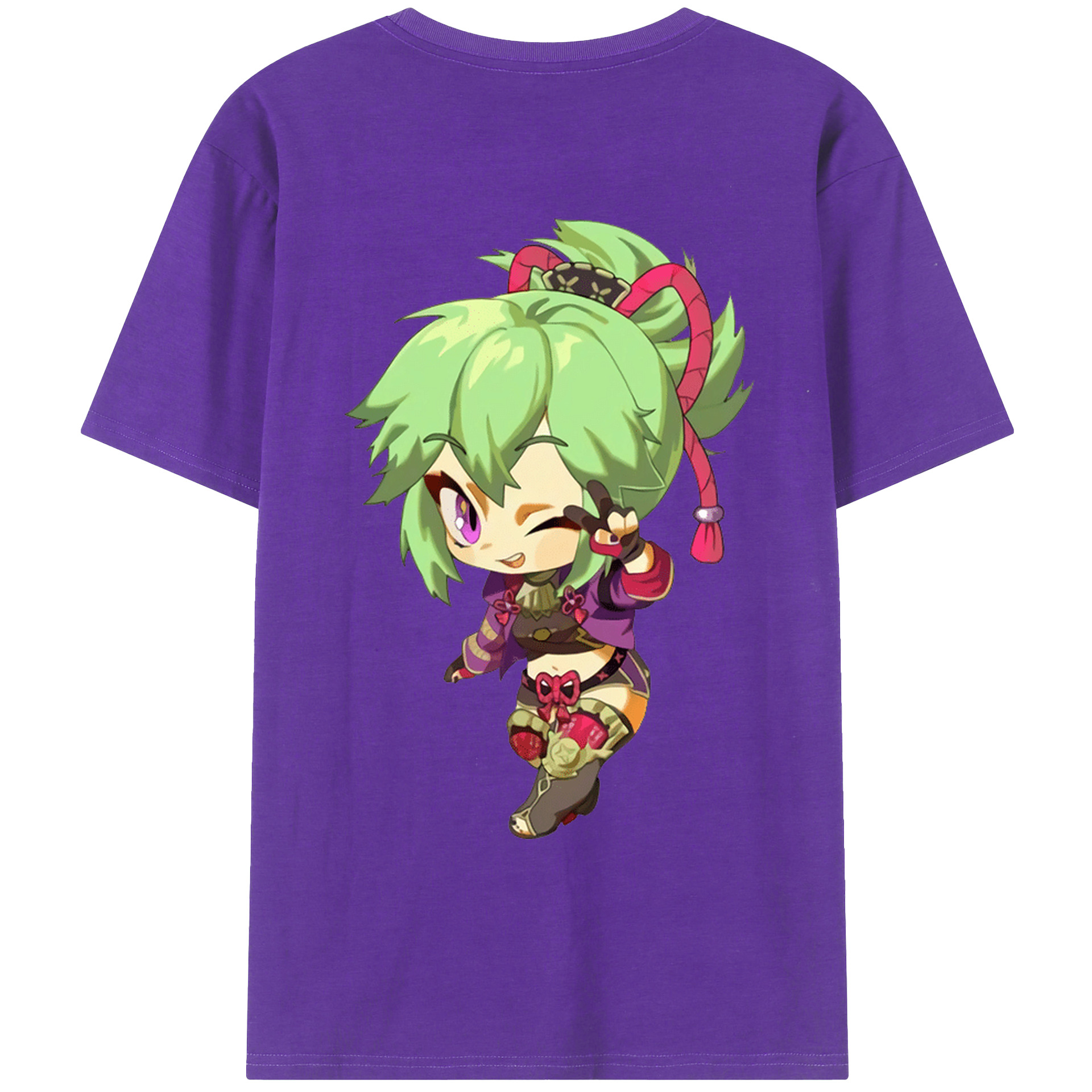 げんし神  久岐忍 くき しのぶ genshin Kuki Shinobu 綿100％ メンズ半袖Tシャツ（バックプリント） 通気性