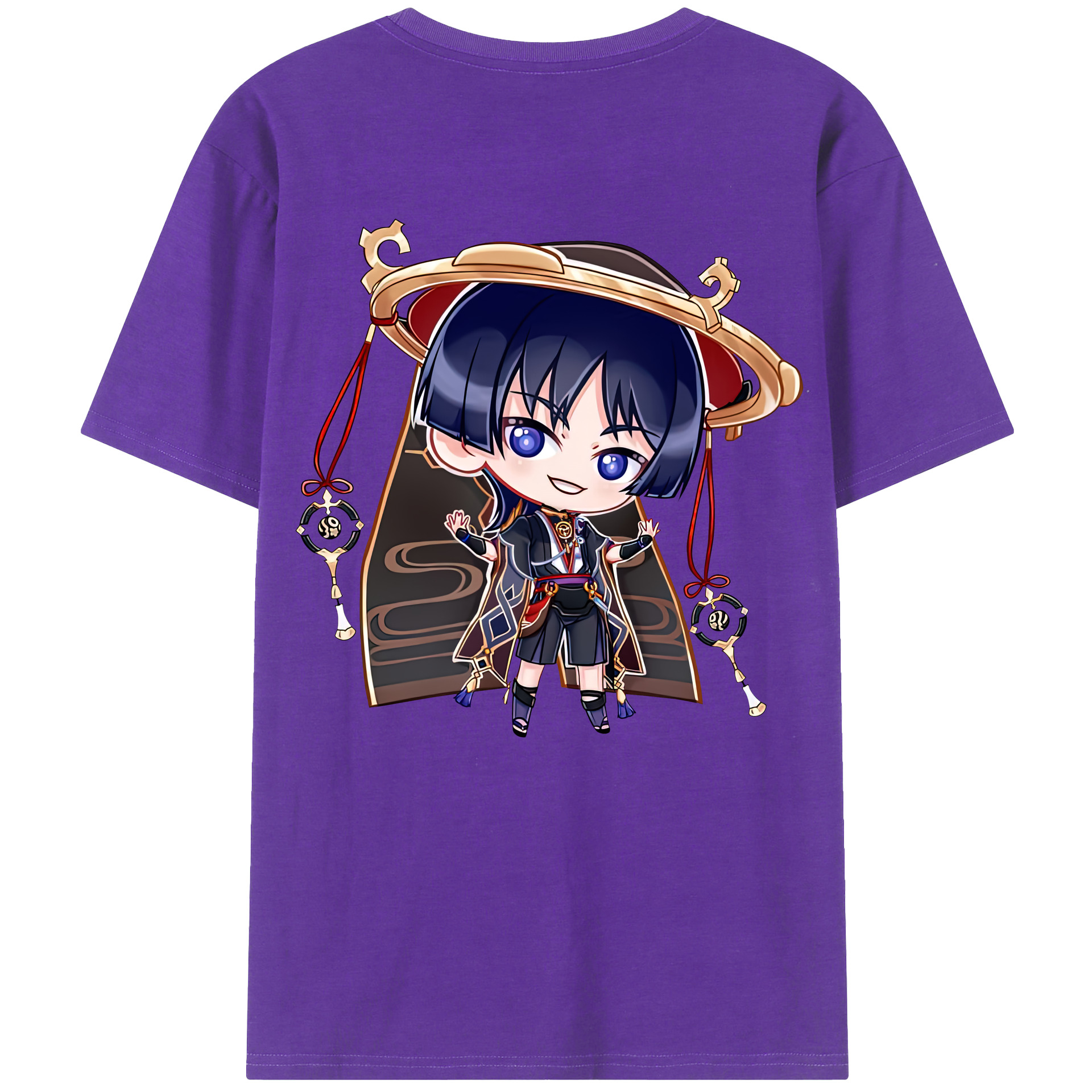 げんし神 さんペい genshin Sanpei 綿100％ メンズ半袖Tシャツ（バックプリント） 通気性