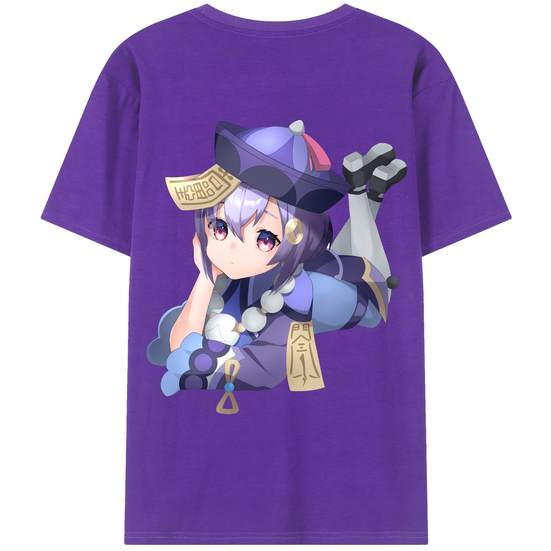 げんし神 七七 なな  genshin Nana 綿100％ メンズ半袖Tシャツ（バックプリント） 通気性