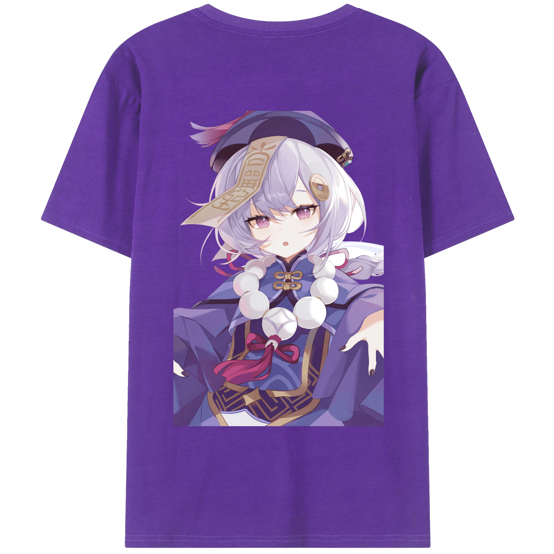 げんし神 七七 なな  genshin Nana 綿100％ メンズ半袖Tシャツ（バックプリント） 通気性