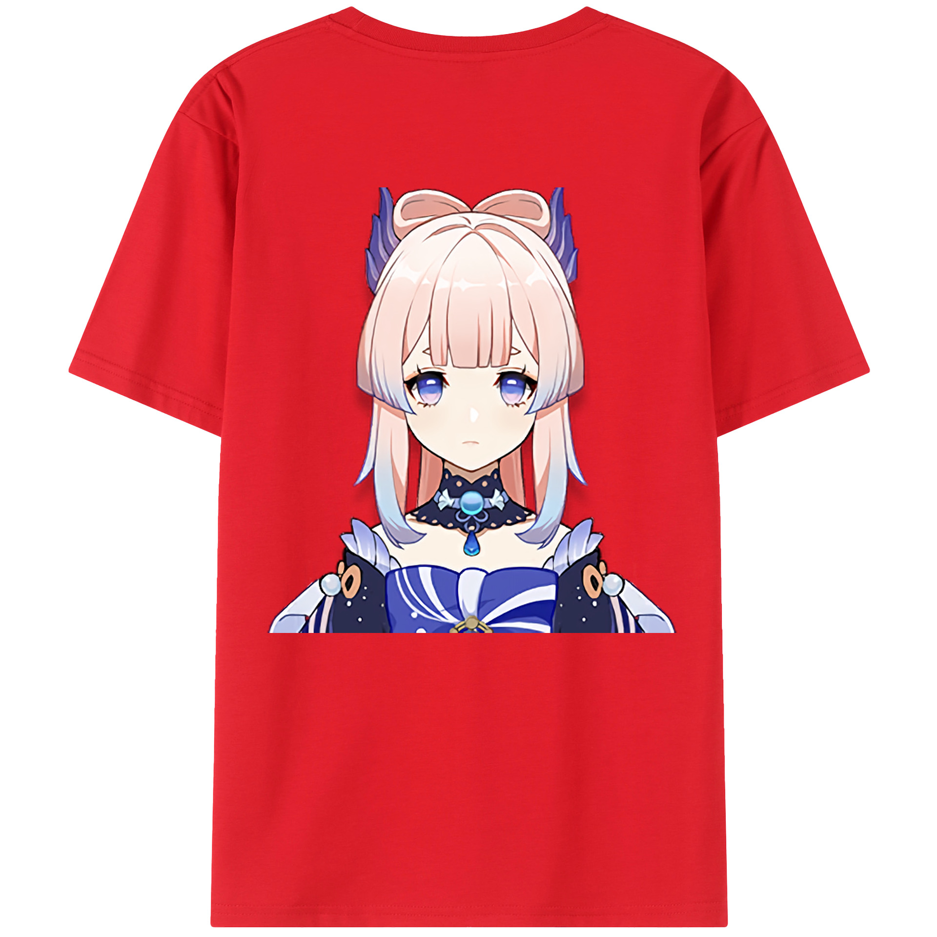 げんし神 珊瑚宮心海 サンゴノミヤ・ココミ genshin Sangonomiya Kokomi 綿100％ メンズ半袖Tシャツ（バックプリント） 通気性