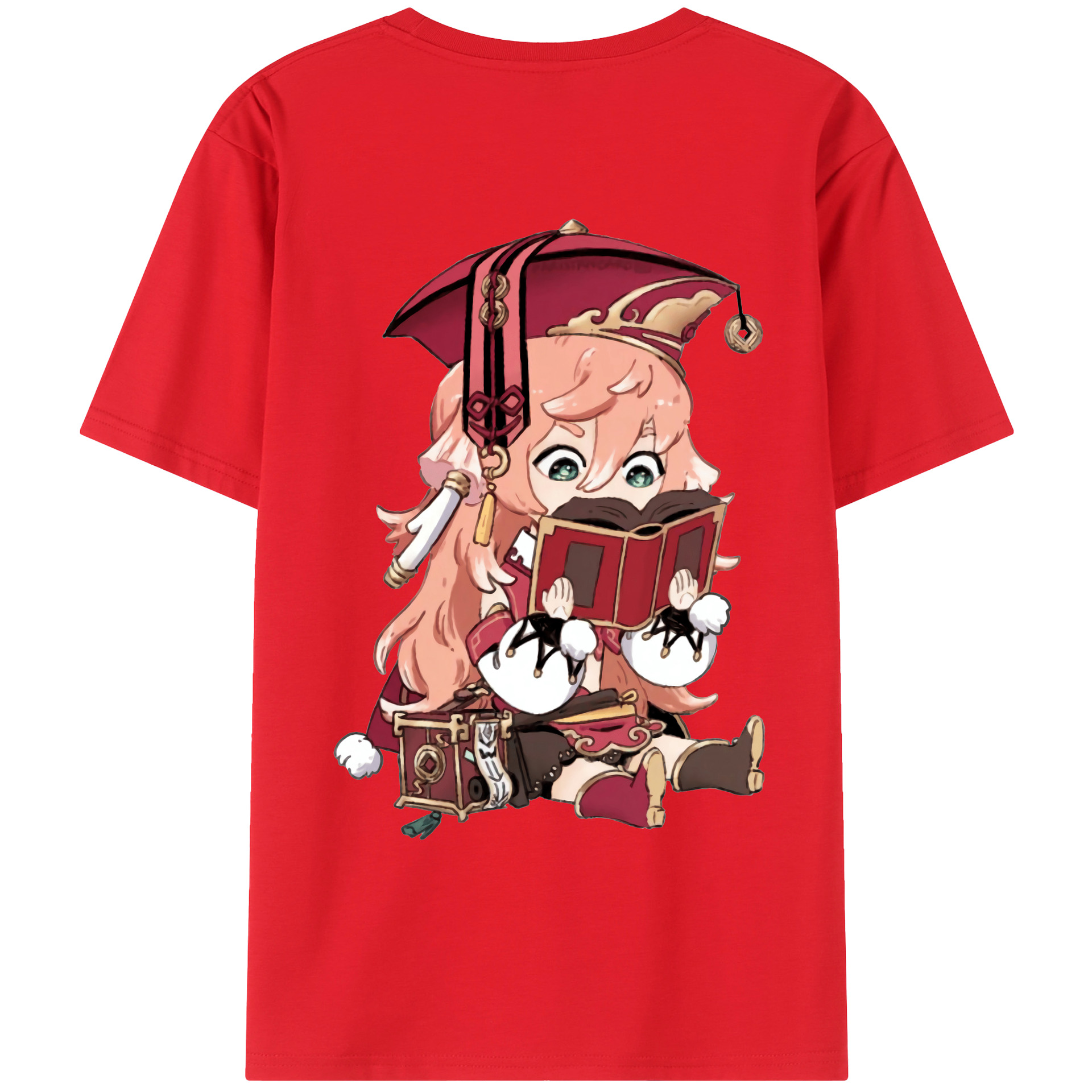 げんし神 ヤンフェイ genshin Yanfei 綿100％ メンズ半袖Tシャツ（バックプリント） 通気性