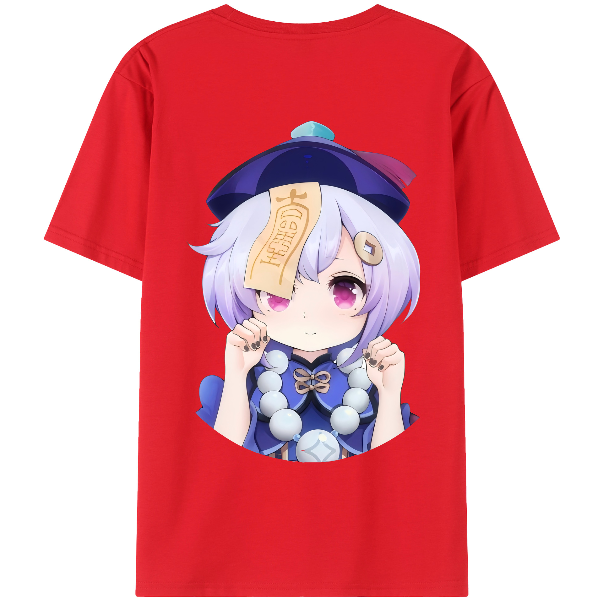 げんし神 七七 なな  genshin Nana 綿100％ メンズ半袖Tシャツ（バックプリント） 通気性