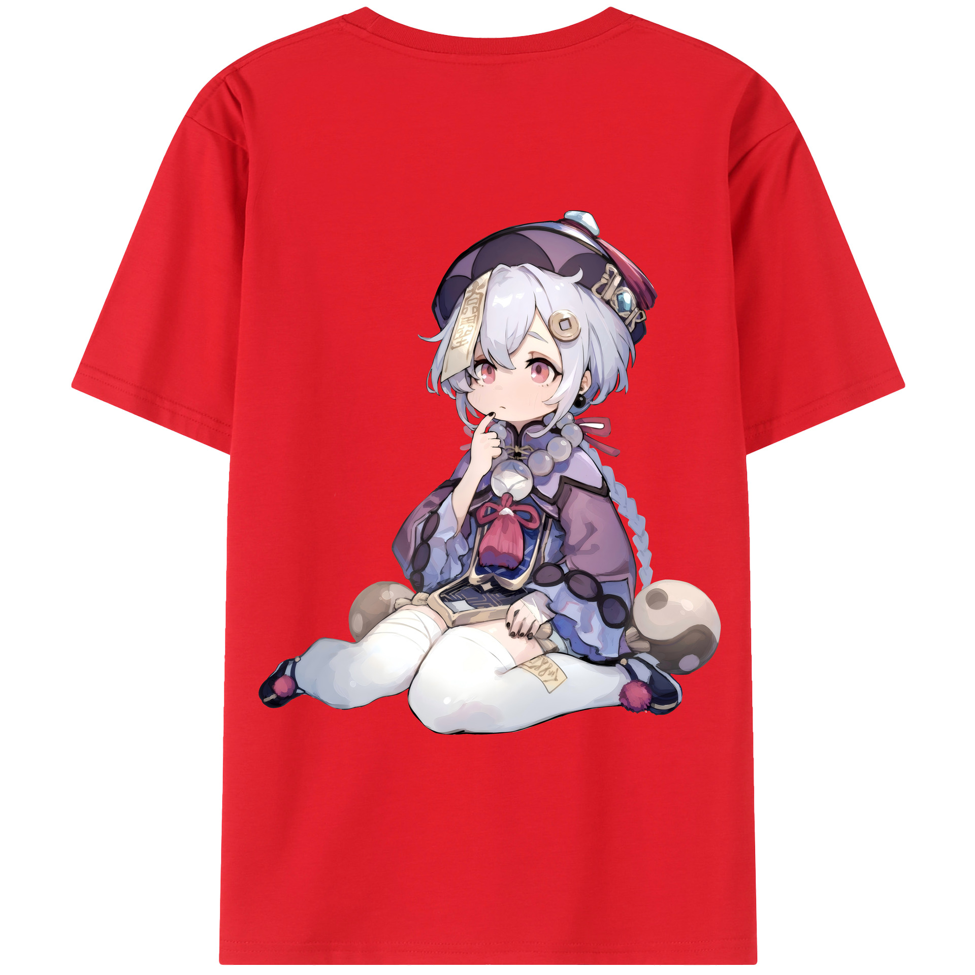 げんし神 七七 なな  genshin Nana 綿100％ メンズ半袖Tシャツ（バックプリント） 通気性