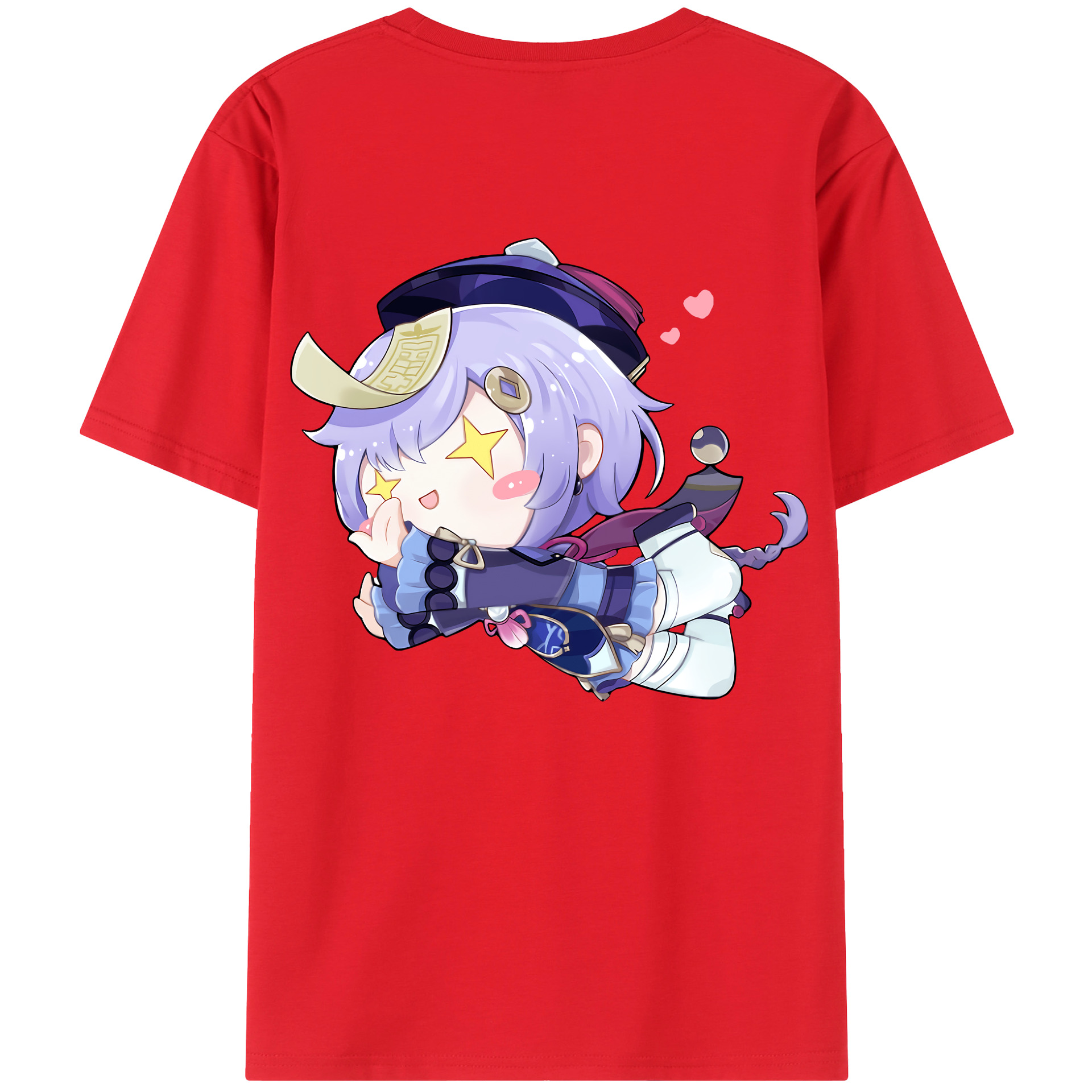 げんし神 七七 なな  genshin Nana 綿100％ メンズ半袖Tシャツ（バックプリント） 通気性