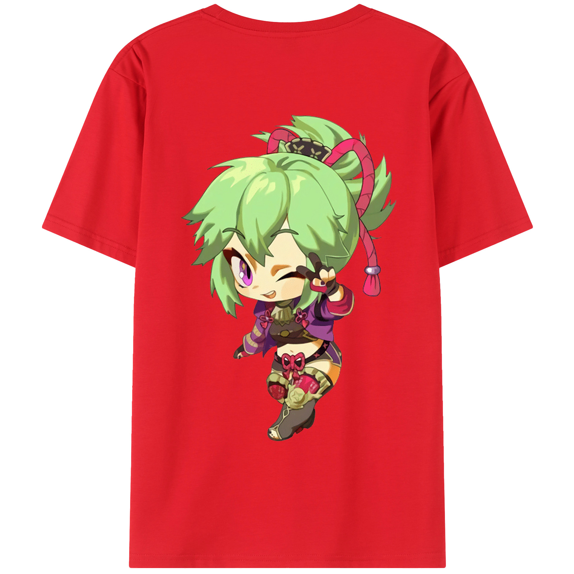 げんし神  久岐忍 くき しのぶ genshin Kuki Shinobu 綿100％ メンズ半袖Tシャツ（バックプリント） 通気性