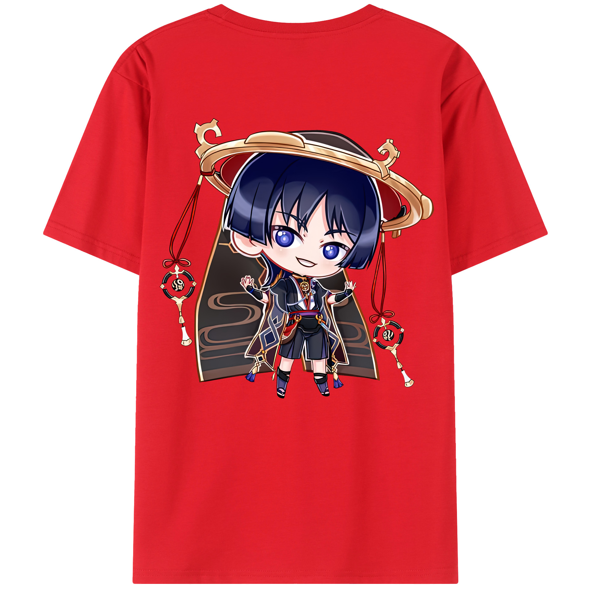 げんし神 さんペい genshin Sanpei 綿100％ メンズ半袖Tシャツ（バックプリント） 通気性