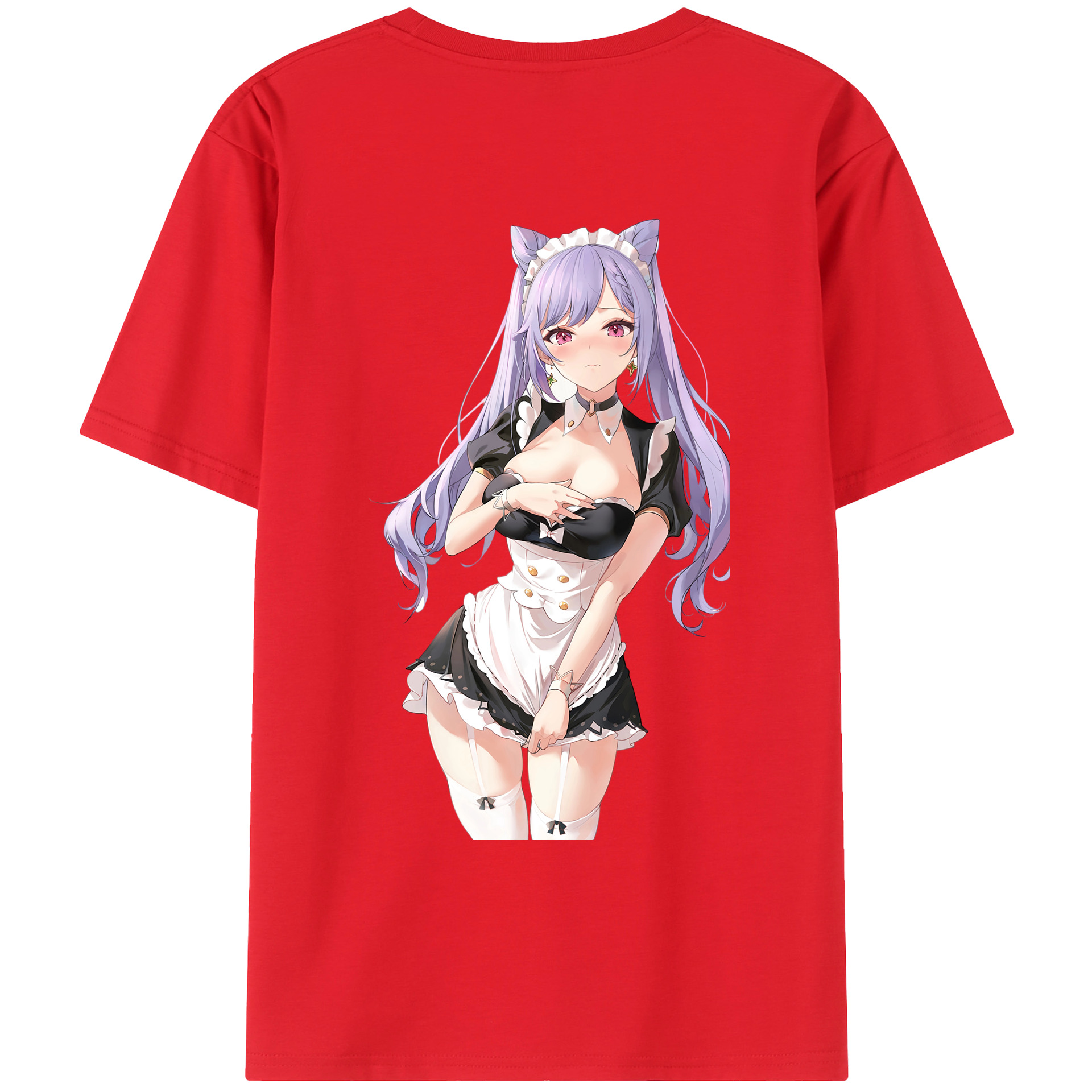 げんし神 刻晴 こくせい genshin Kokusei 綿100％ メンズ半袖Tシャツ（バックプリント） 通気性