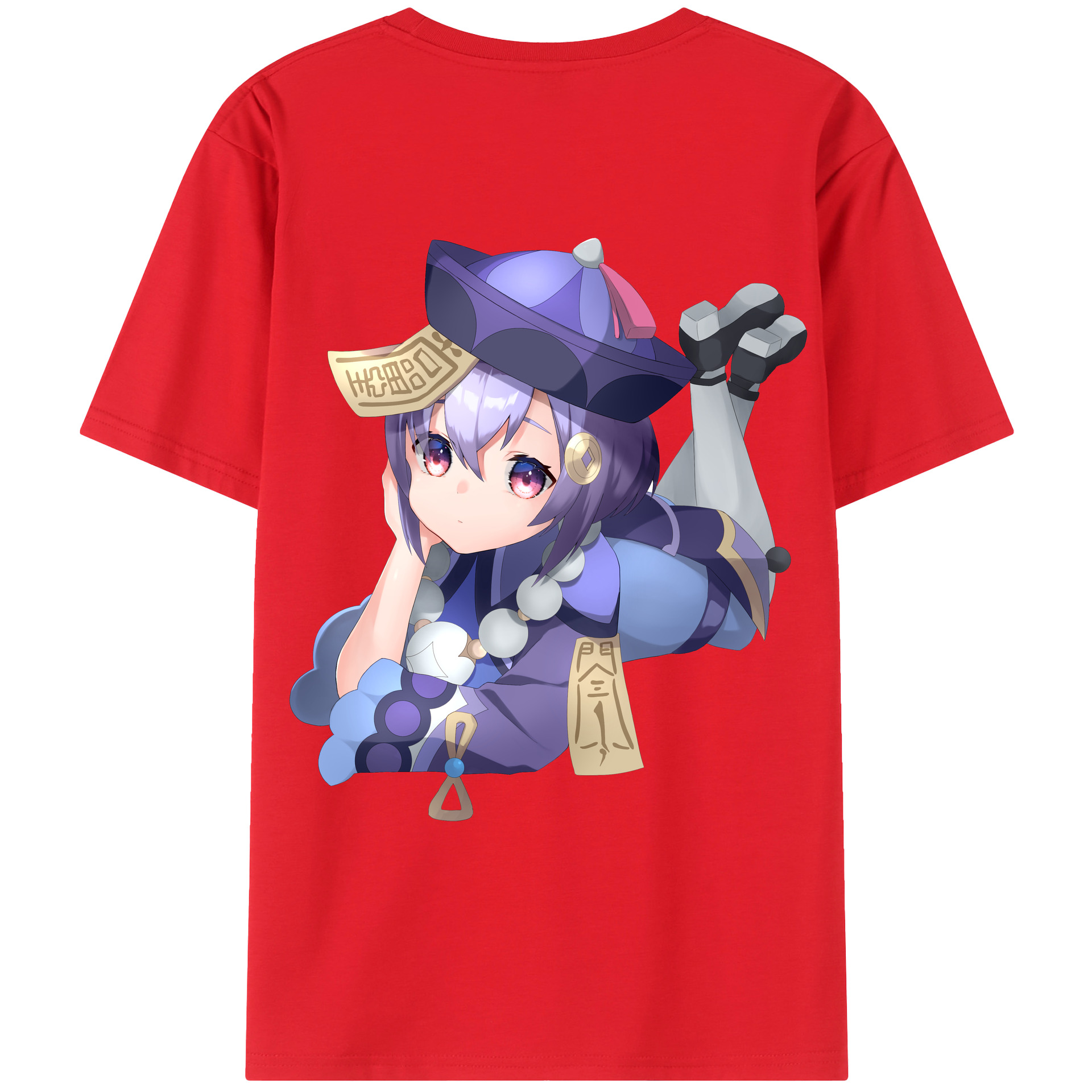 げんし神 七七 なな  genshin Nana 綿100％ メンズ半袖Tシャツ（バックプリント） 通気性